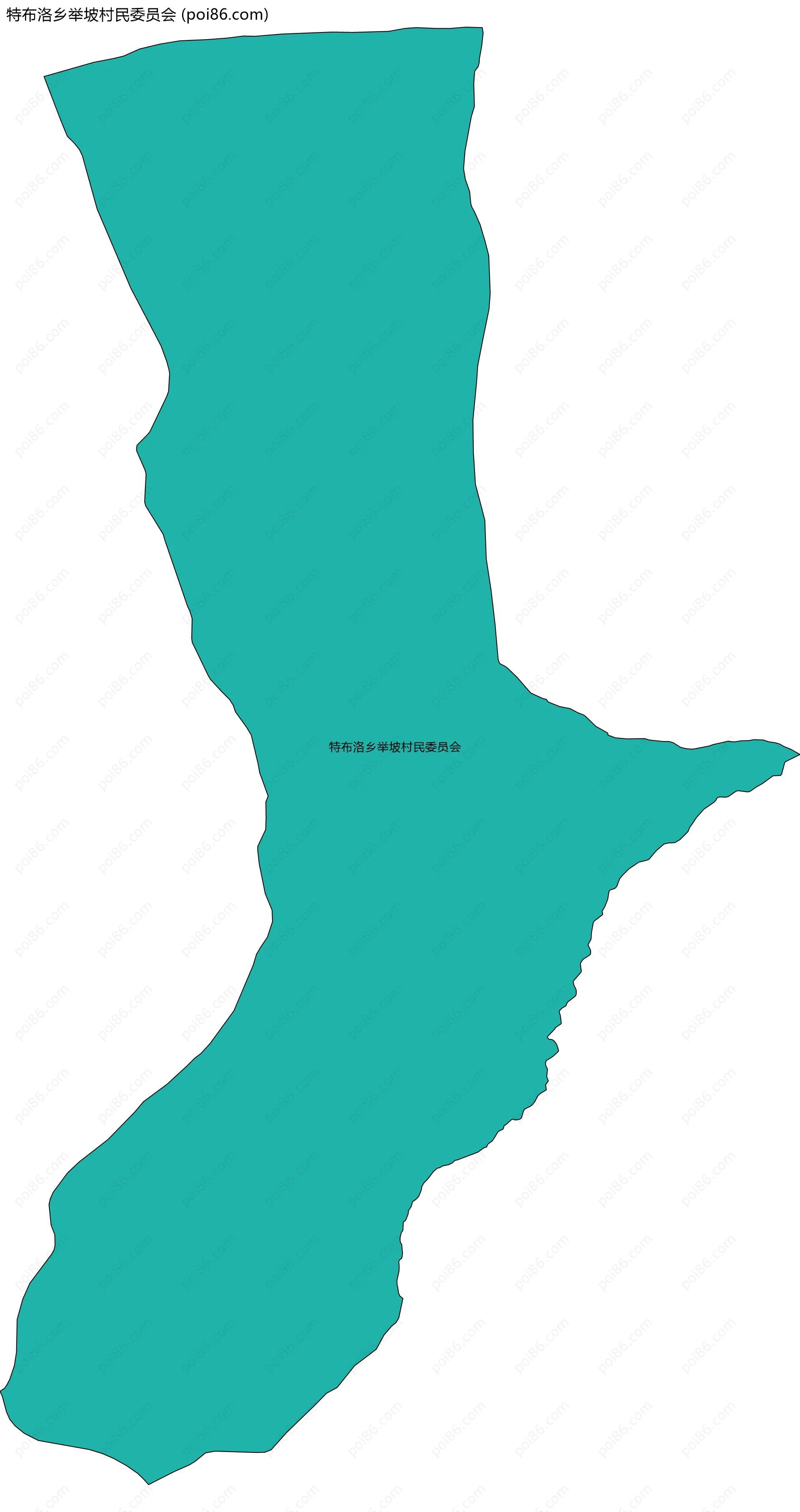 特布洛乡举坡村民委员会边界地图