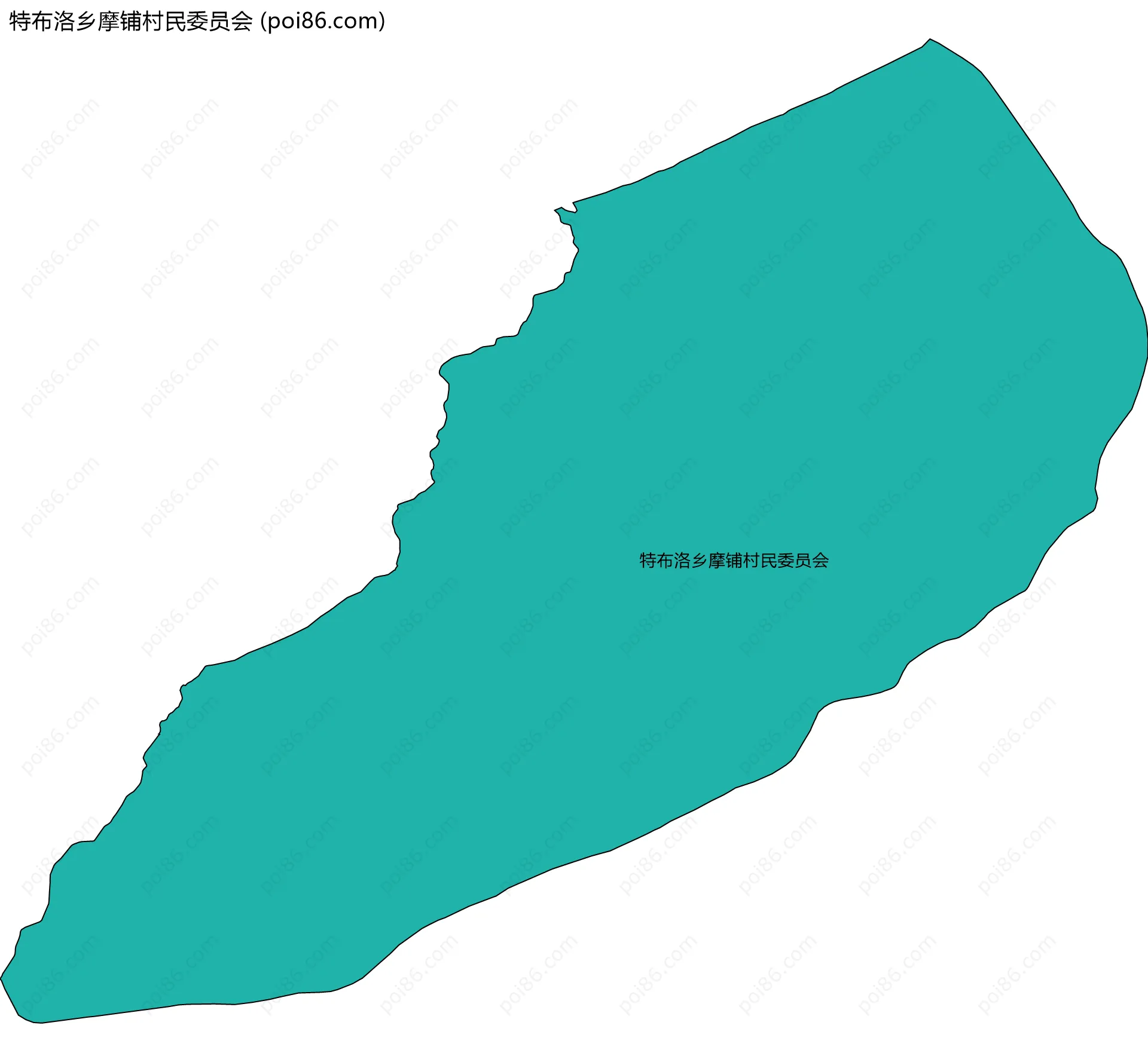 特布洛乡摩铺村民委员会边界地图