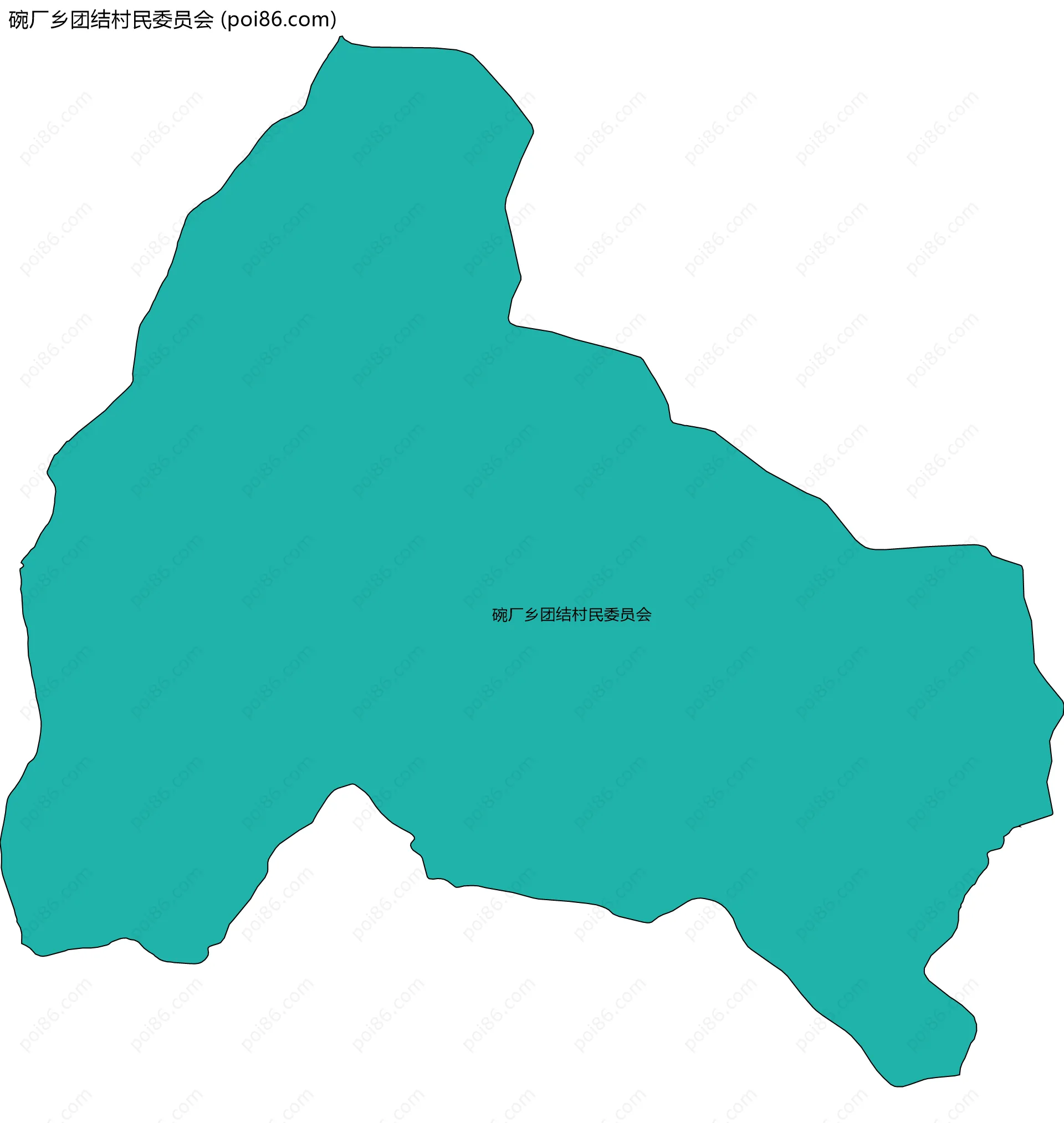 碗厂乡团结村民委员会边界地图