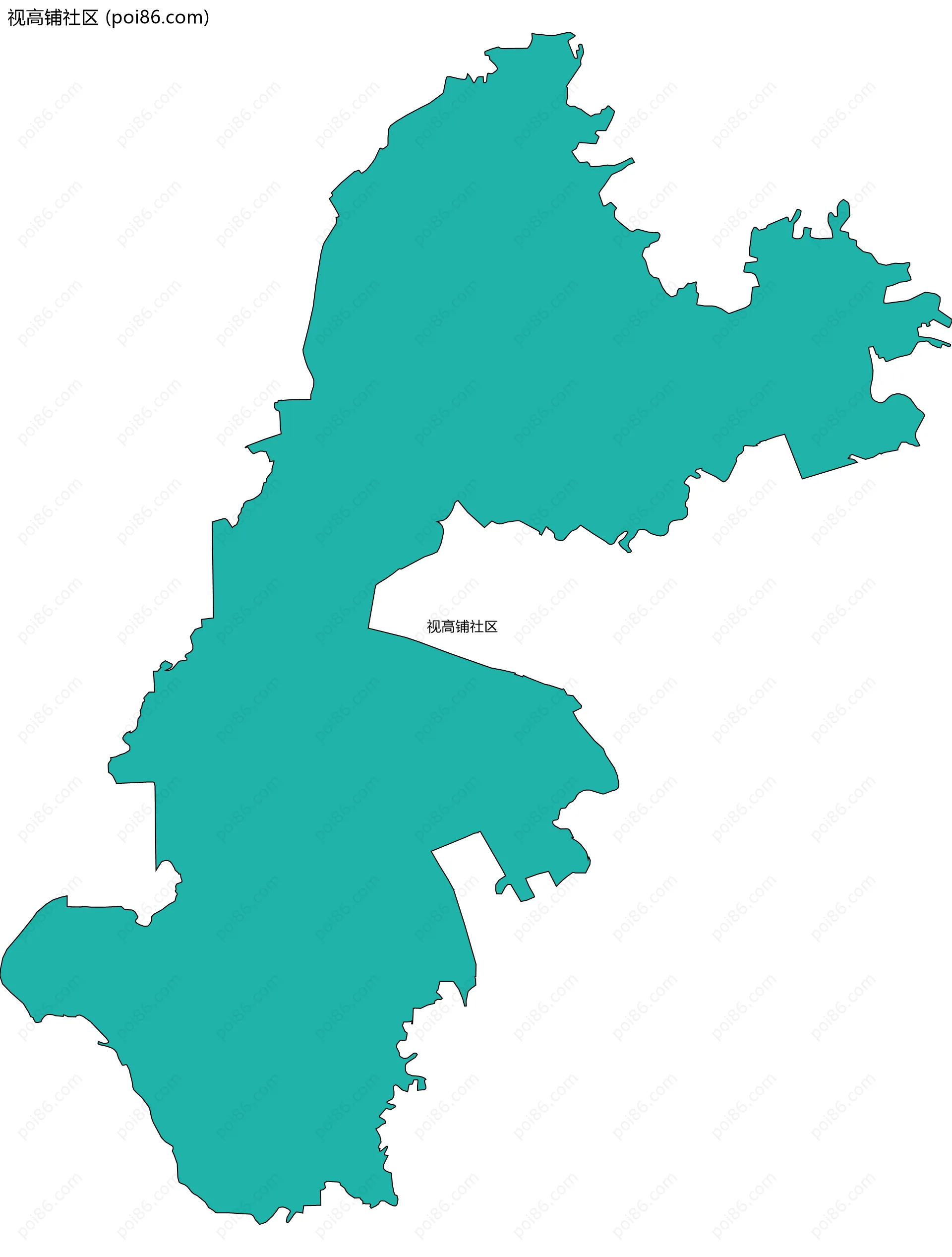视高铺社区边界地图