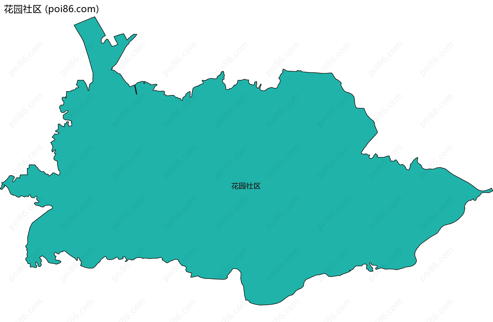 花园社区边界地图