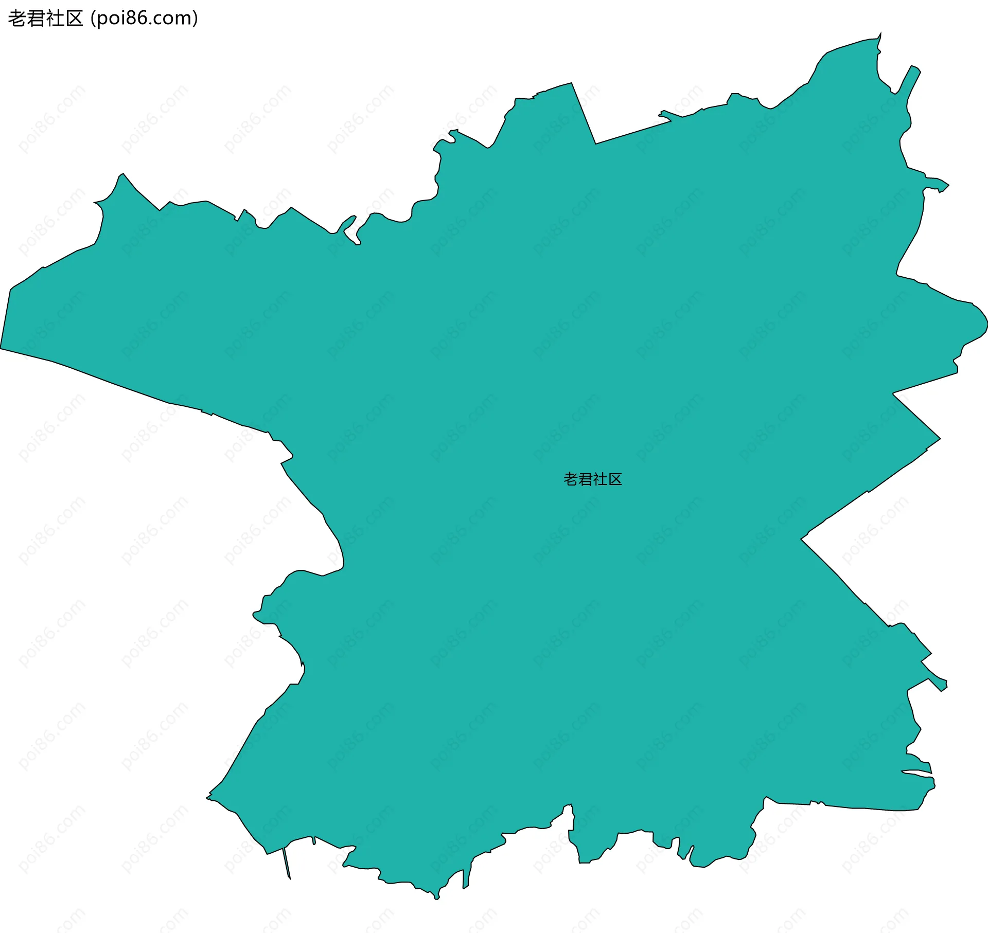 老君社区边界地图