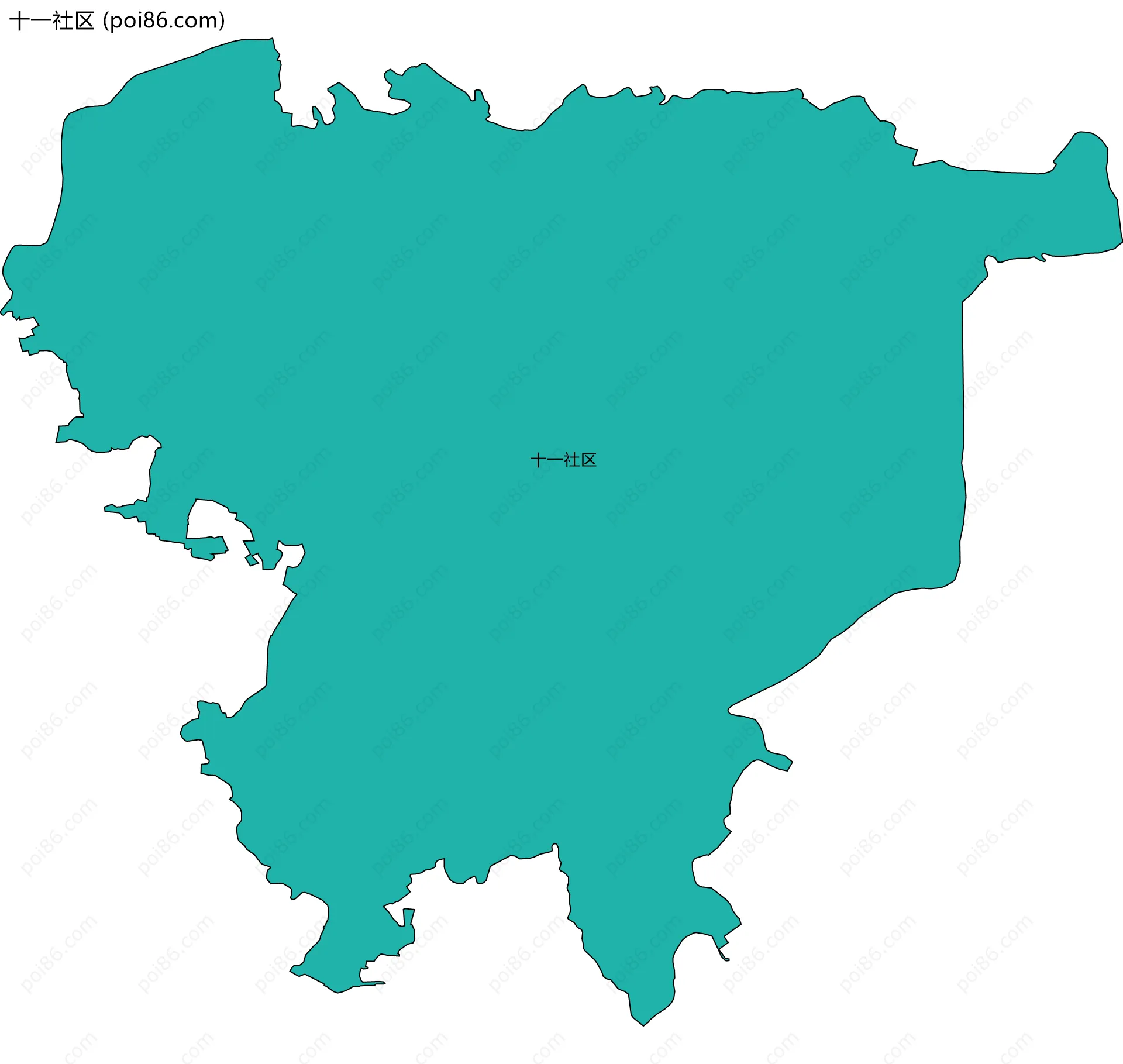 十一社区边界地图