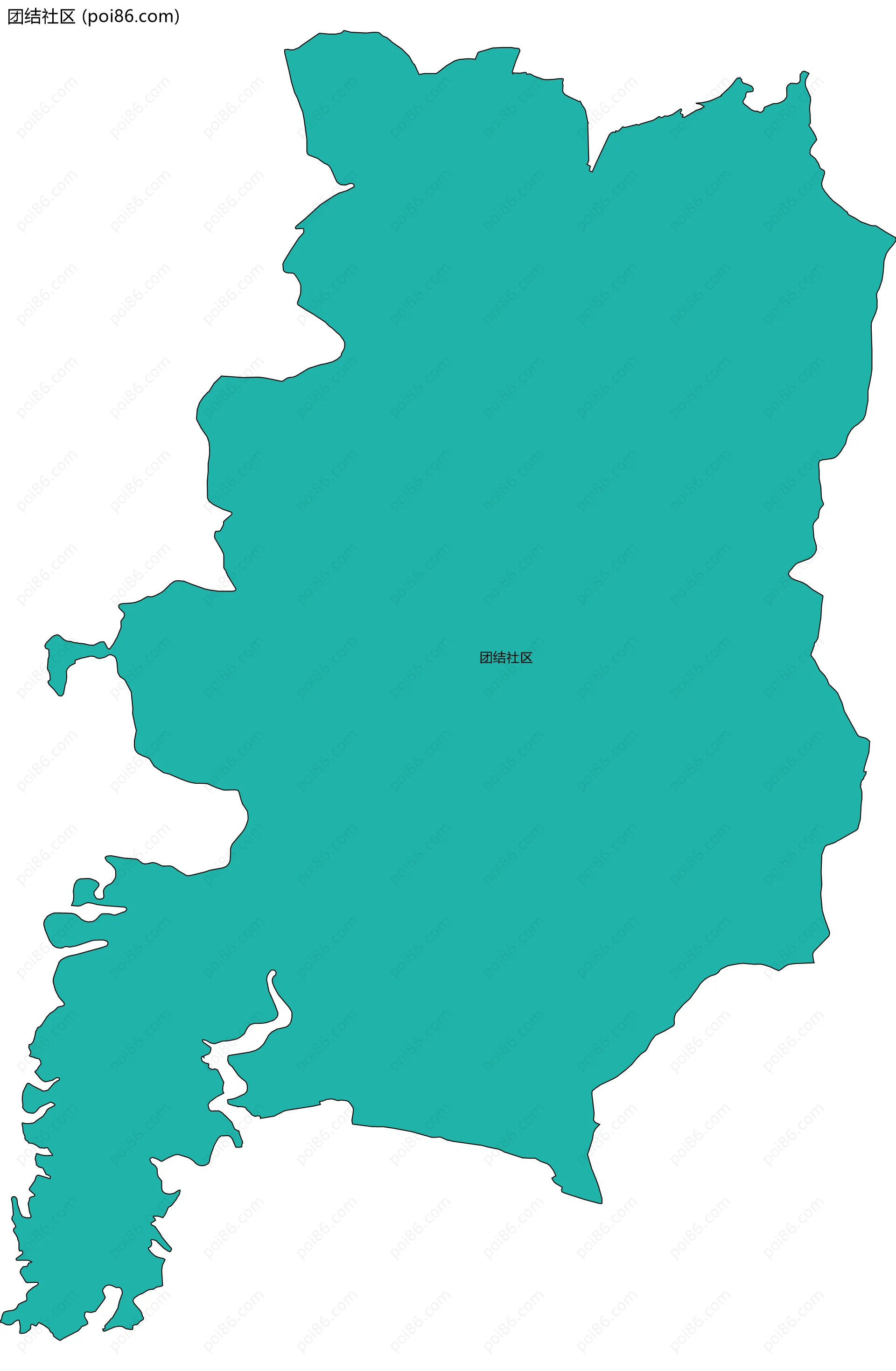团结社区边界地图