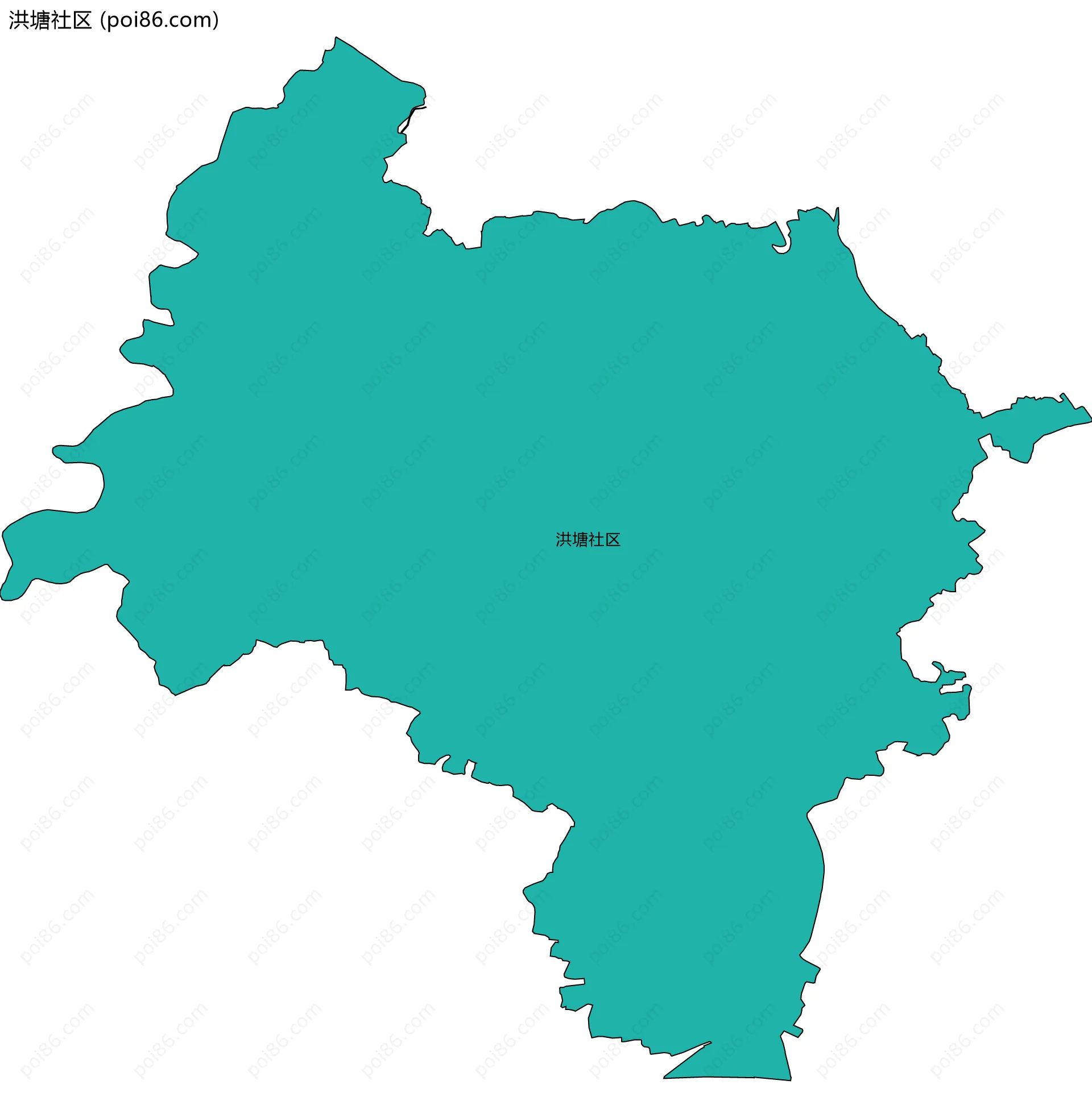 洪塘社区边界地图