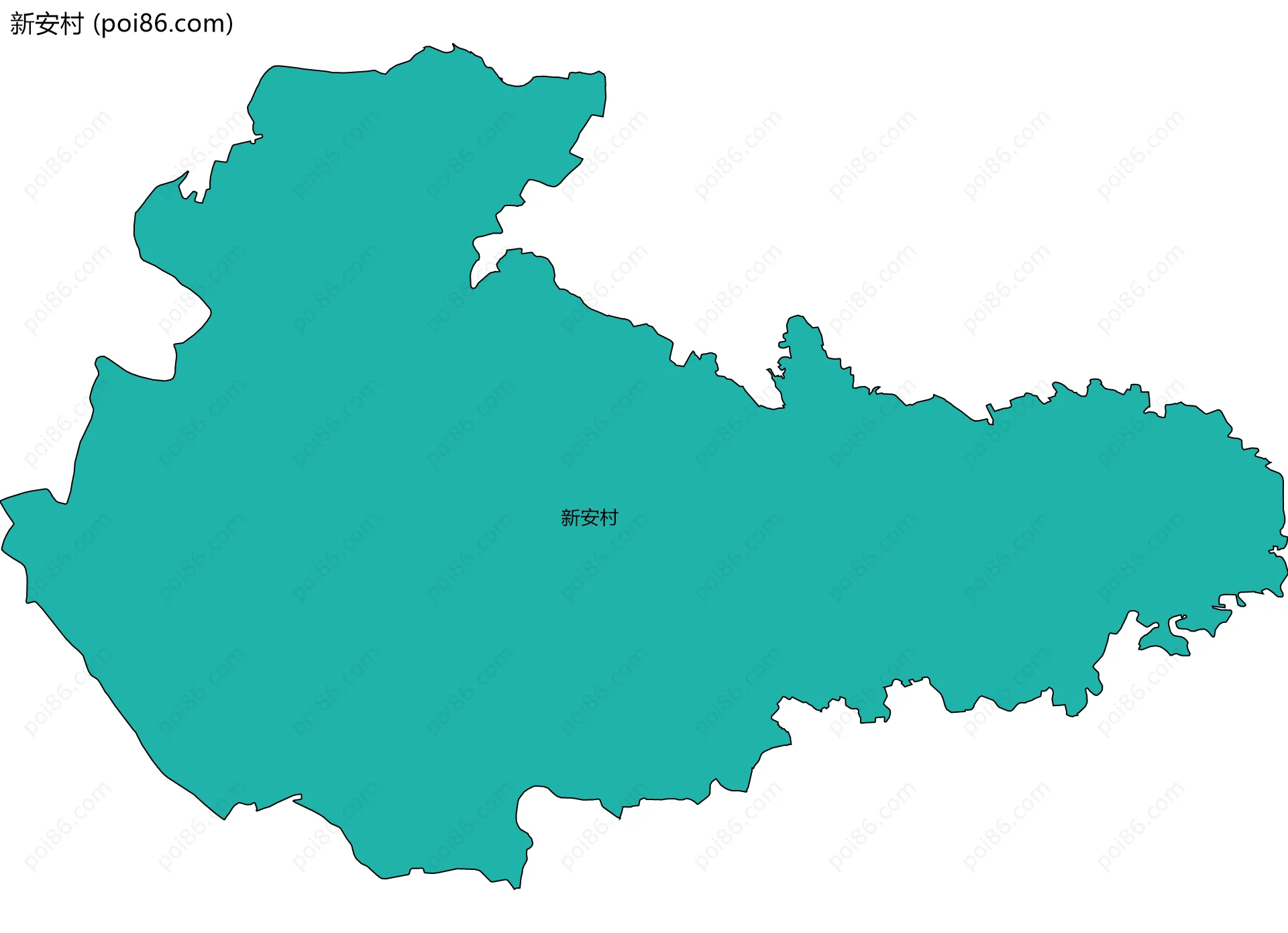 新安村边界地图