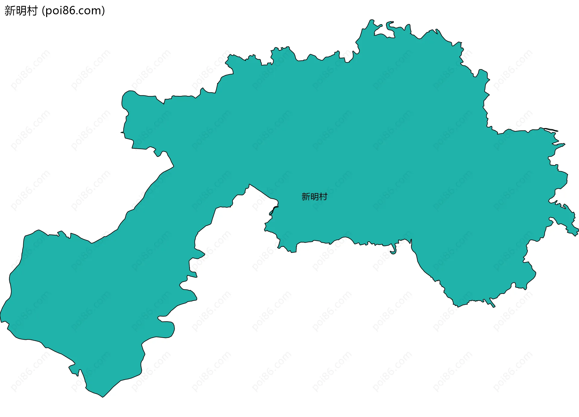 新明村边界地图