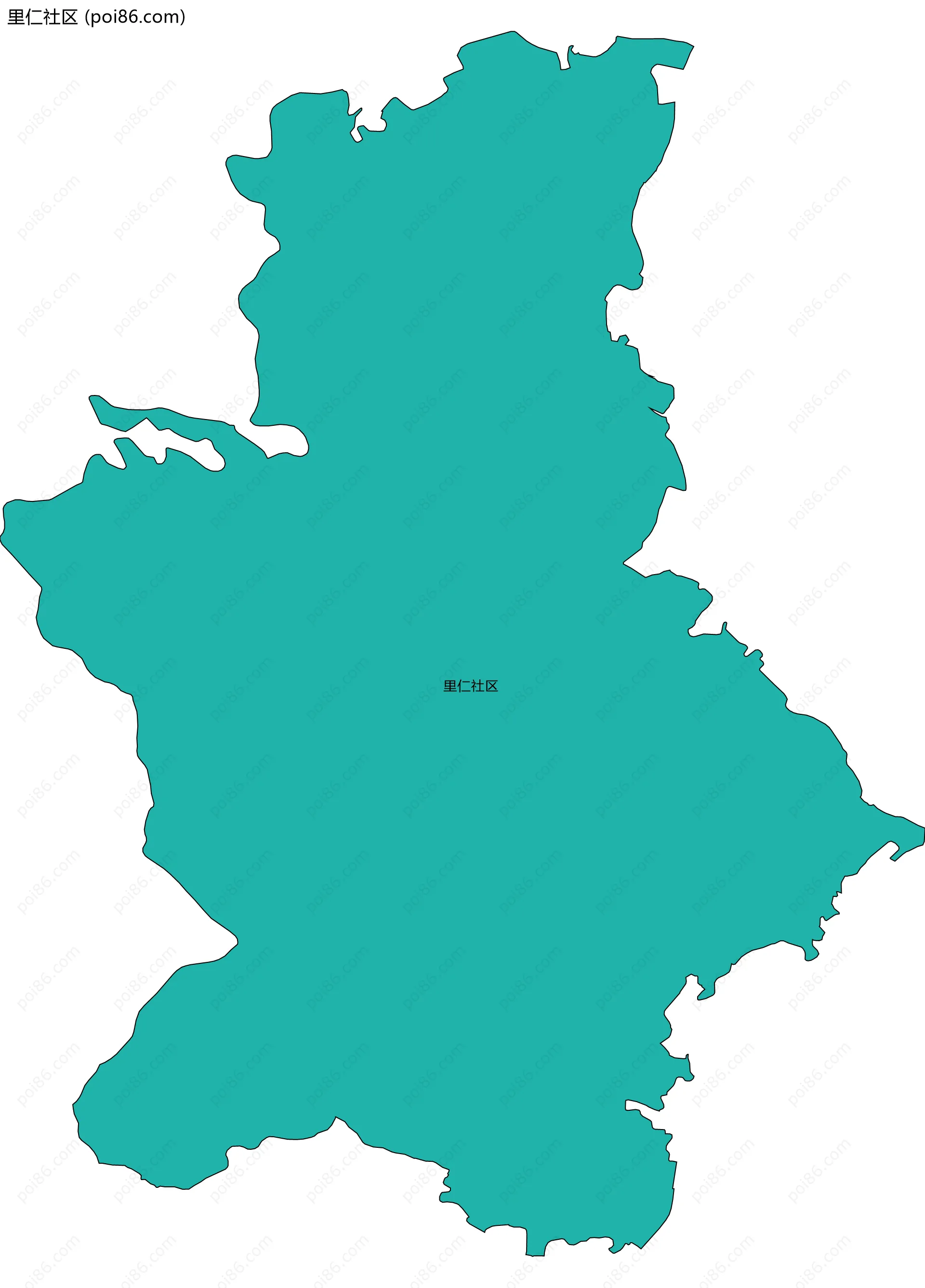 里仁社区边界地图