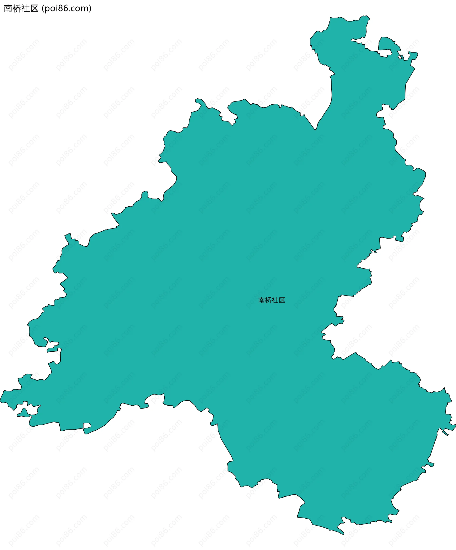 南桥社区边界地图
