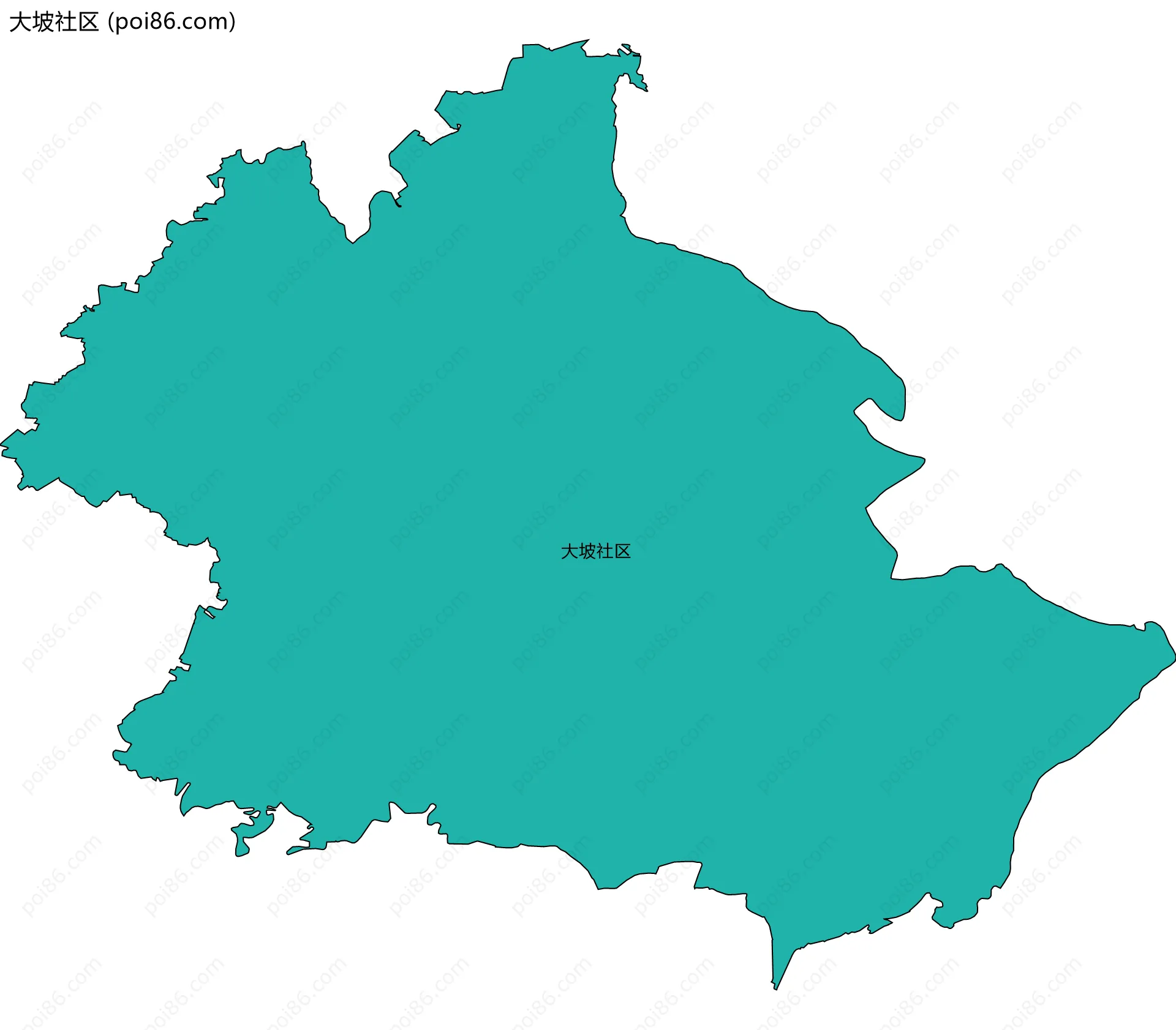 大坡社区边界地图