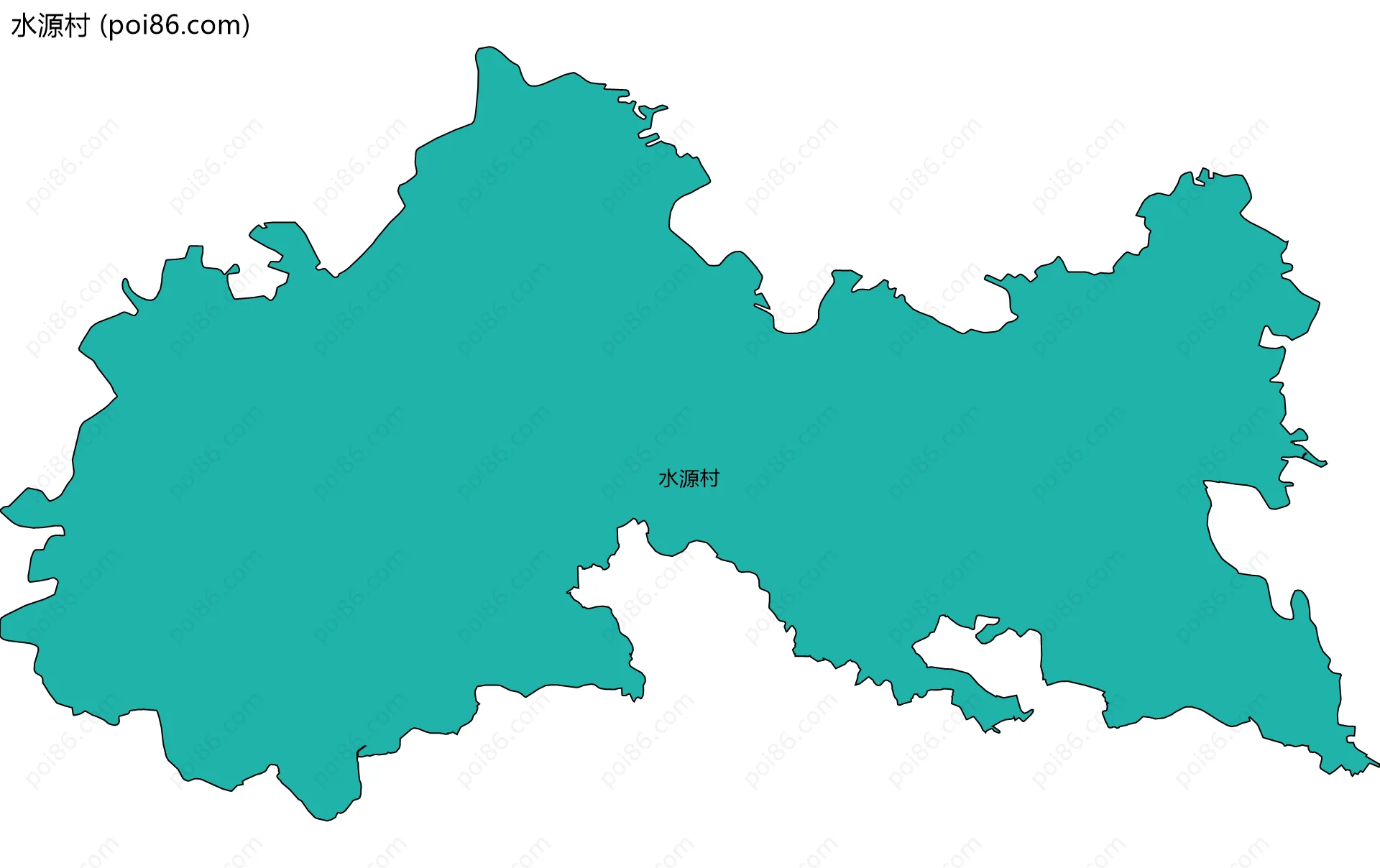 水源村边界地图