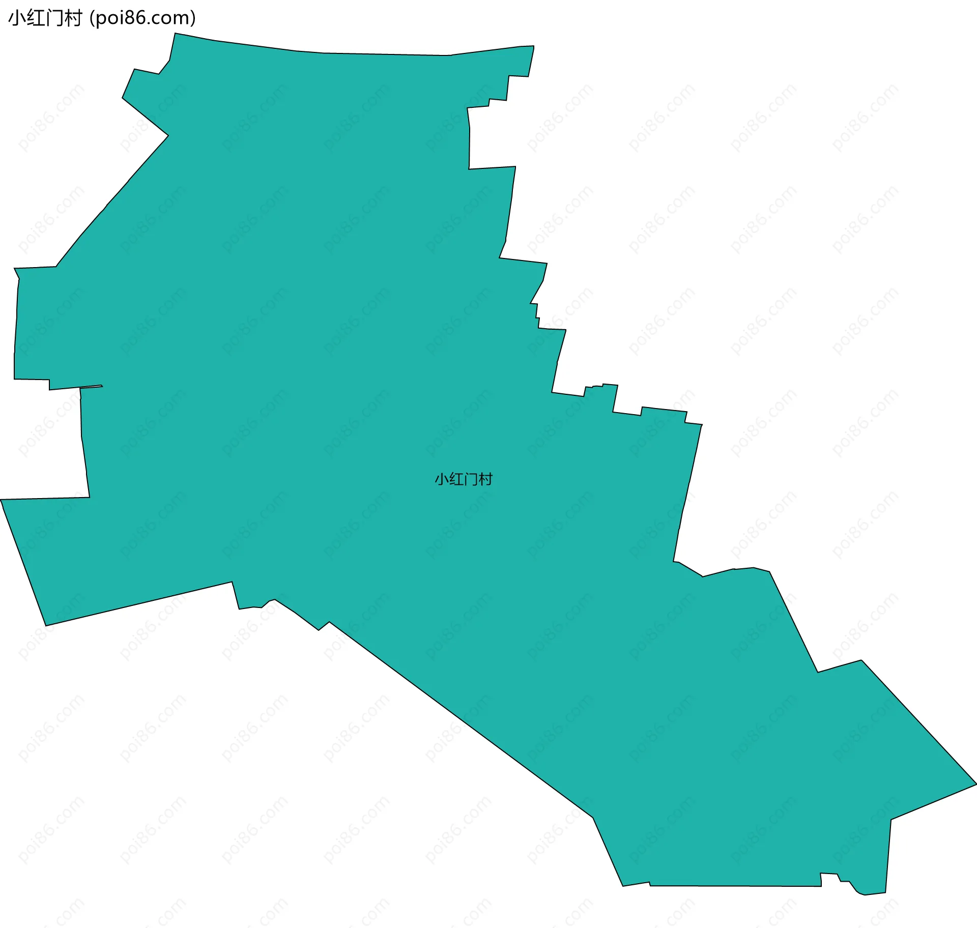 小红门村边界地图