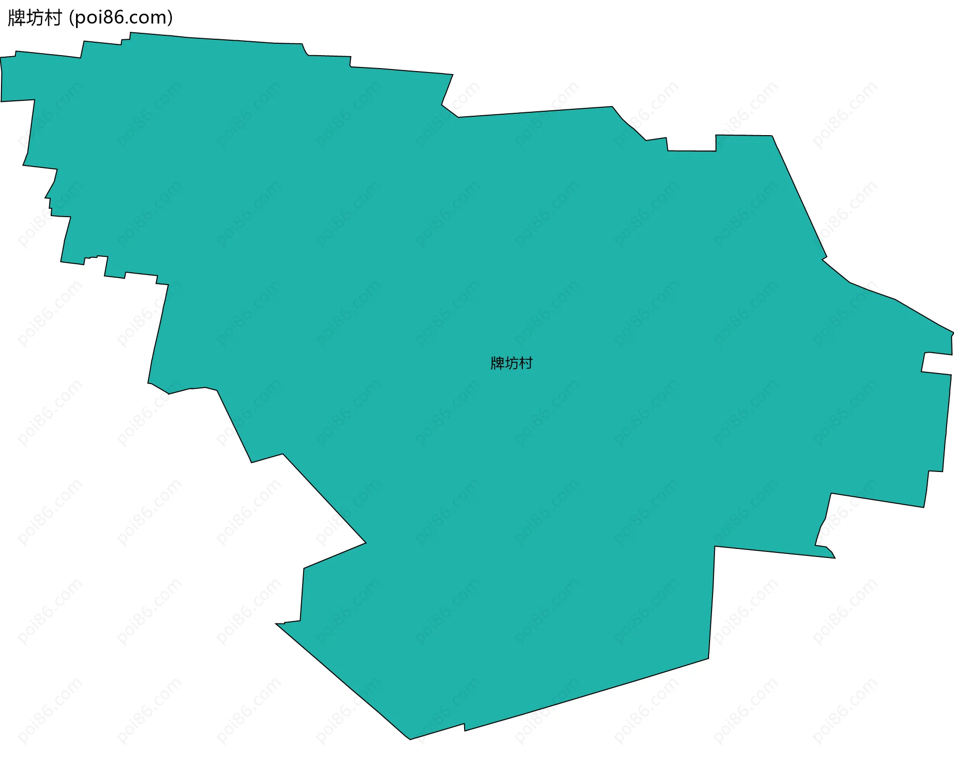 牌坊村边界地图
