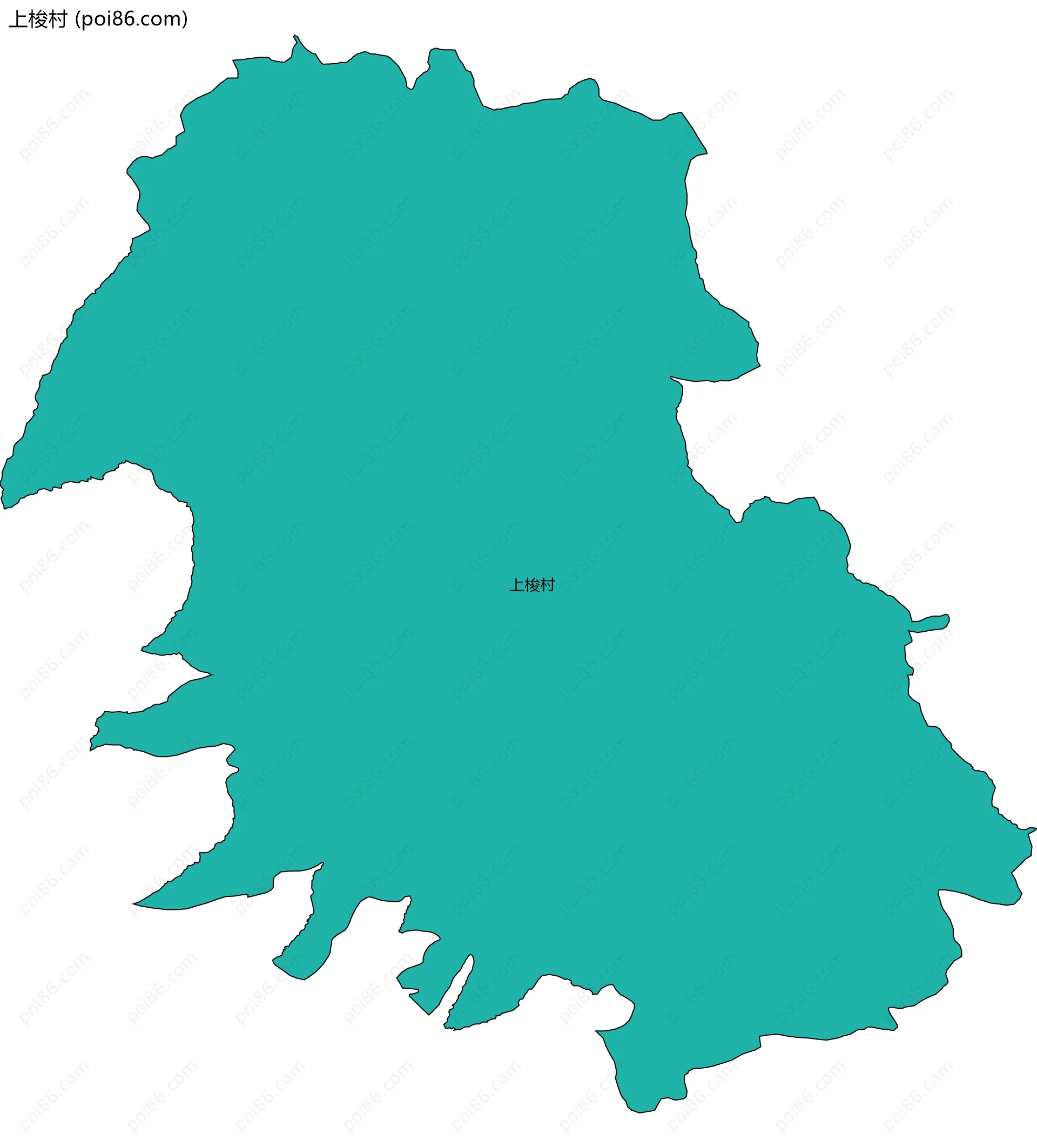 上梭村边界地图