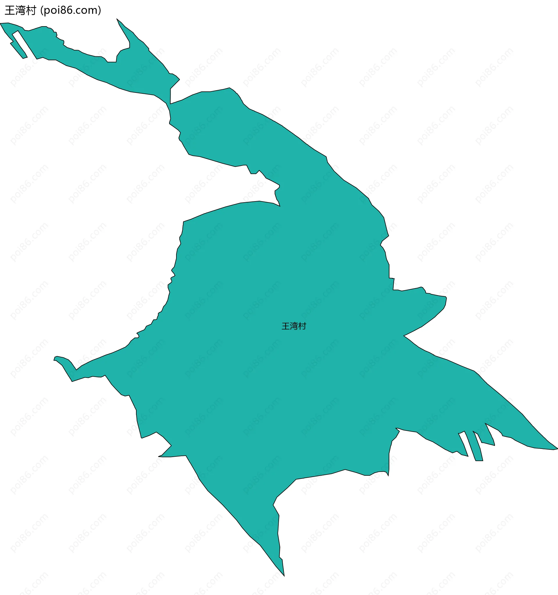 王湾村边界地图