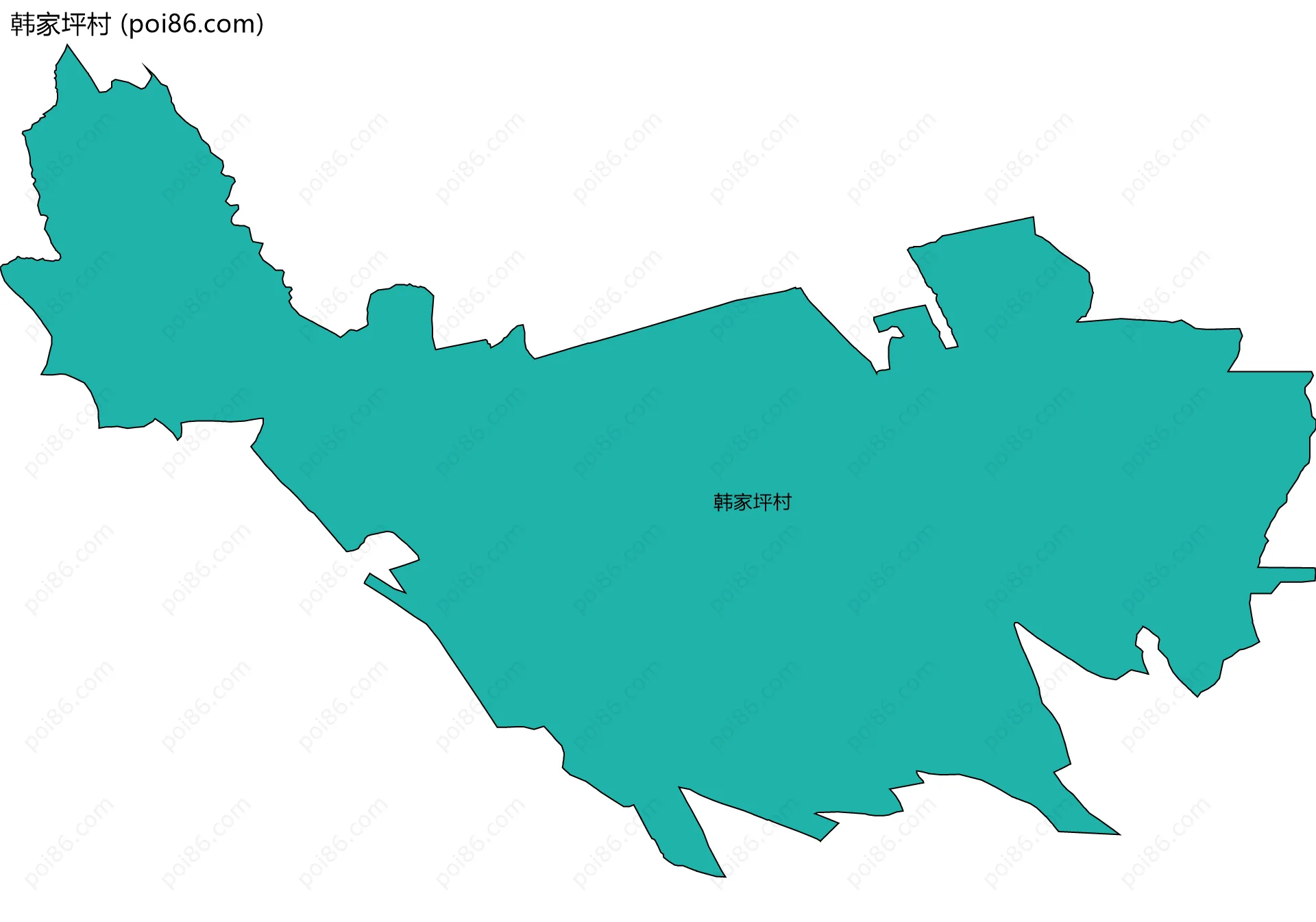 韩家坪村边界地图