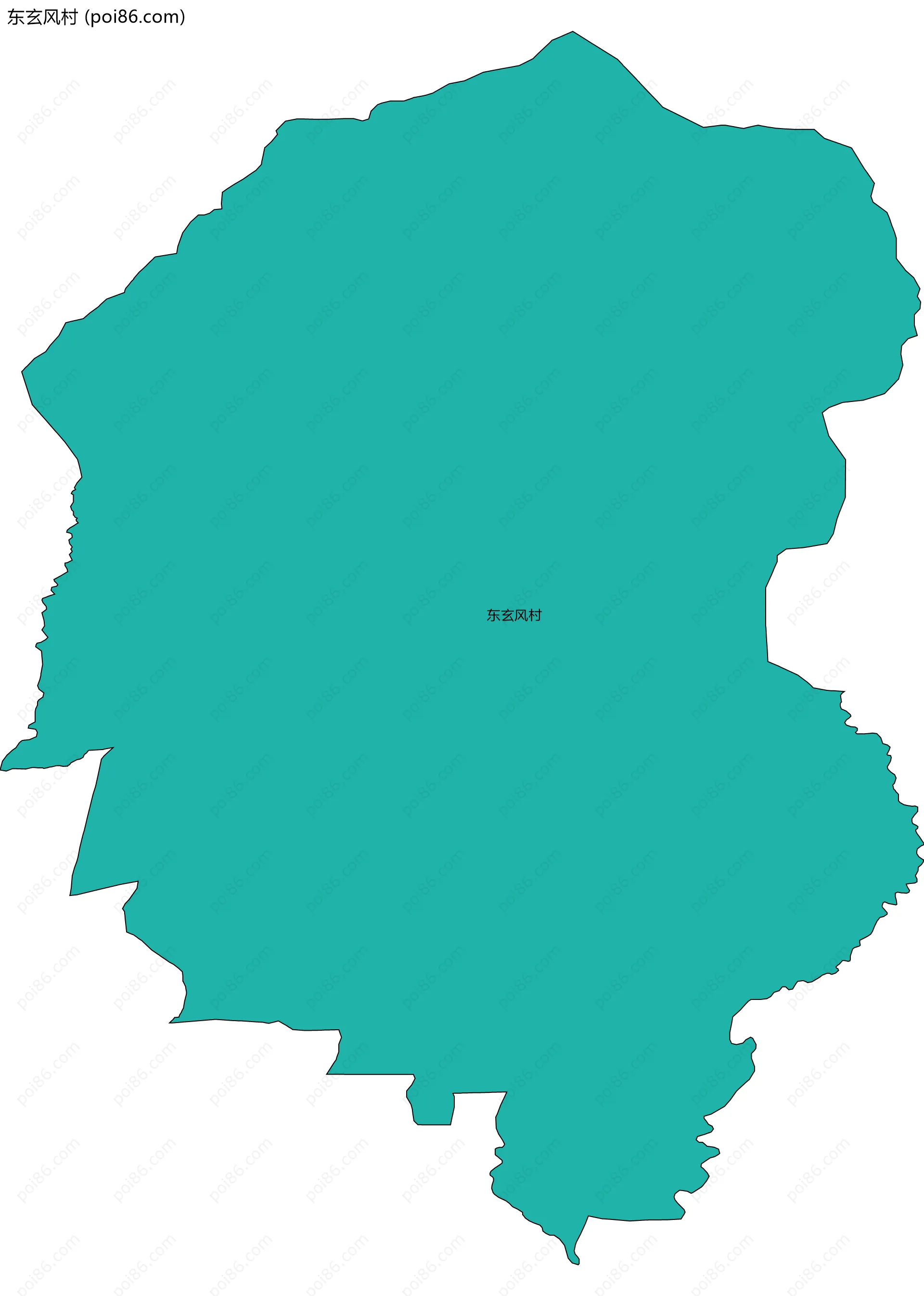 东玄风村边界地图