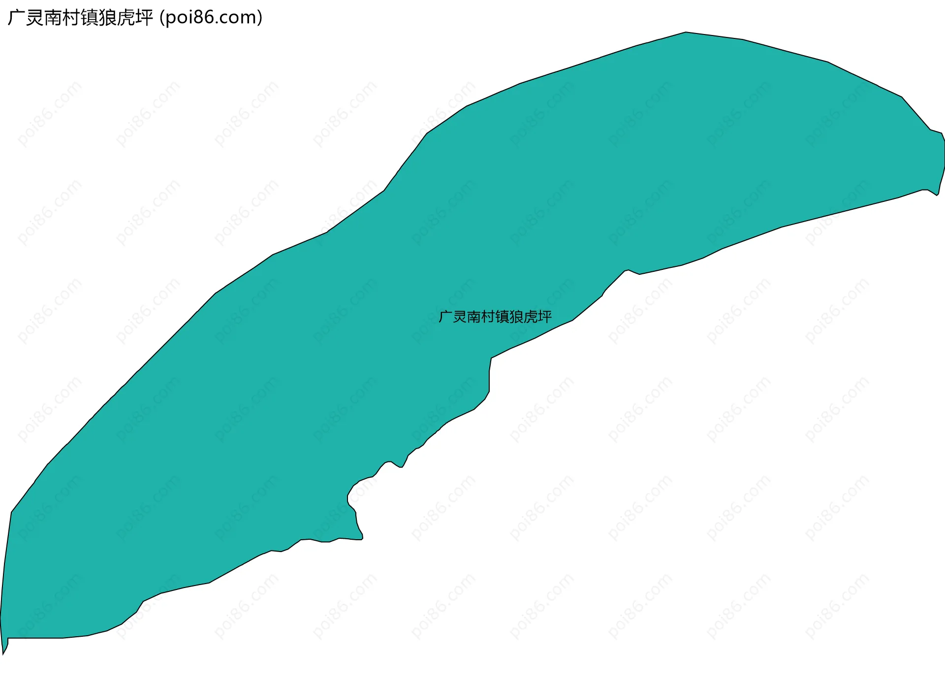 广灵南村镇狼虎坪边界地图