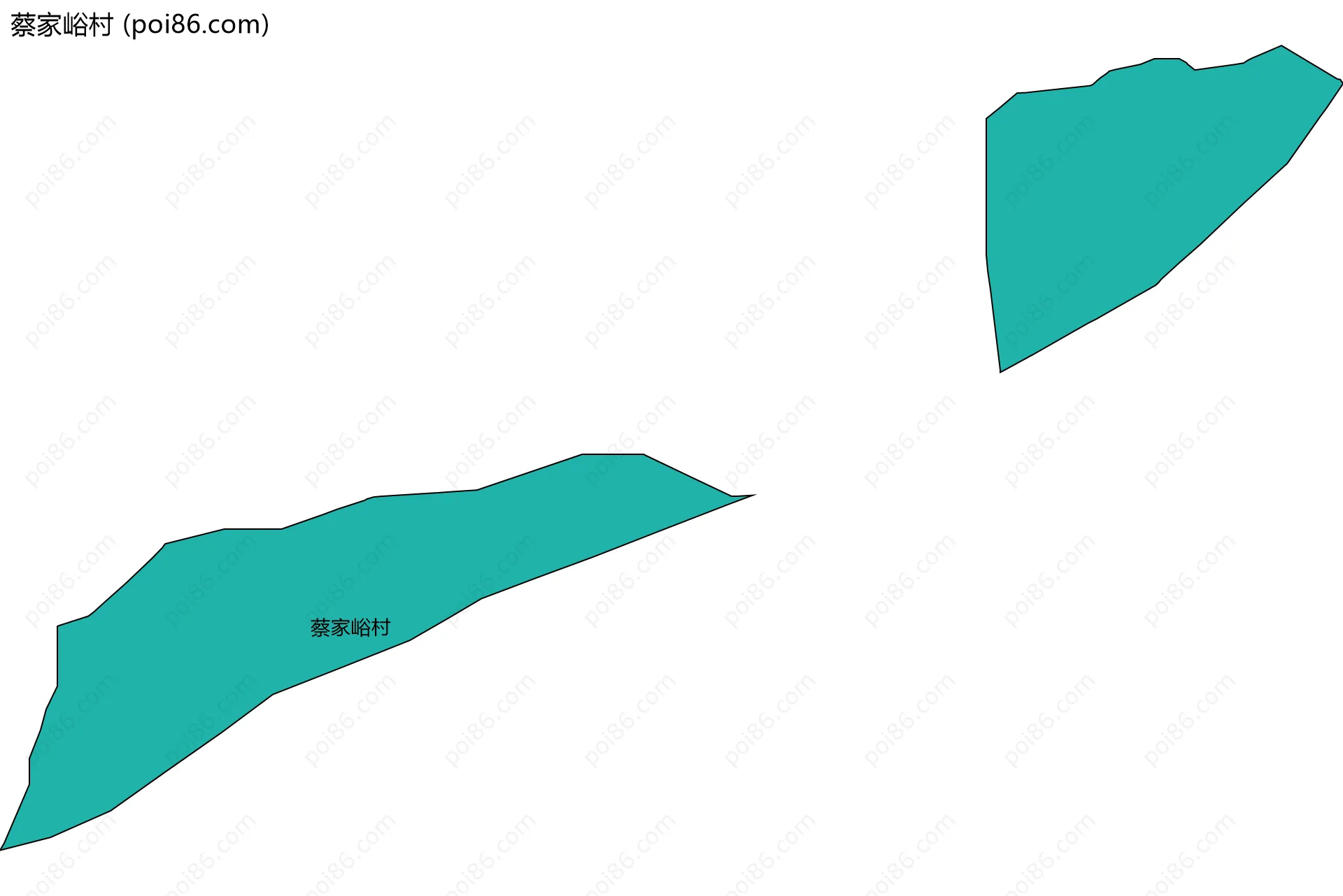 蔡家峪村边界地图
