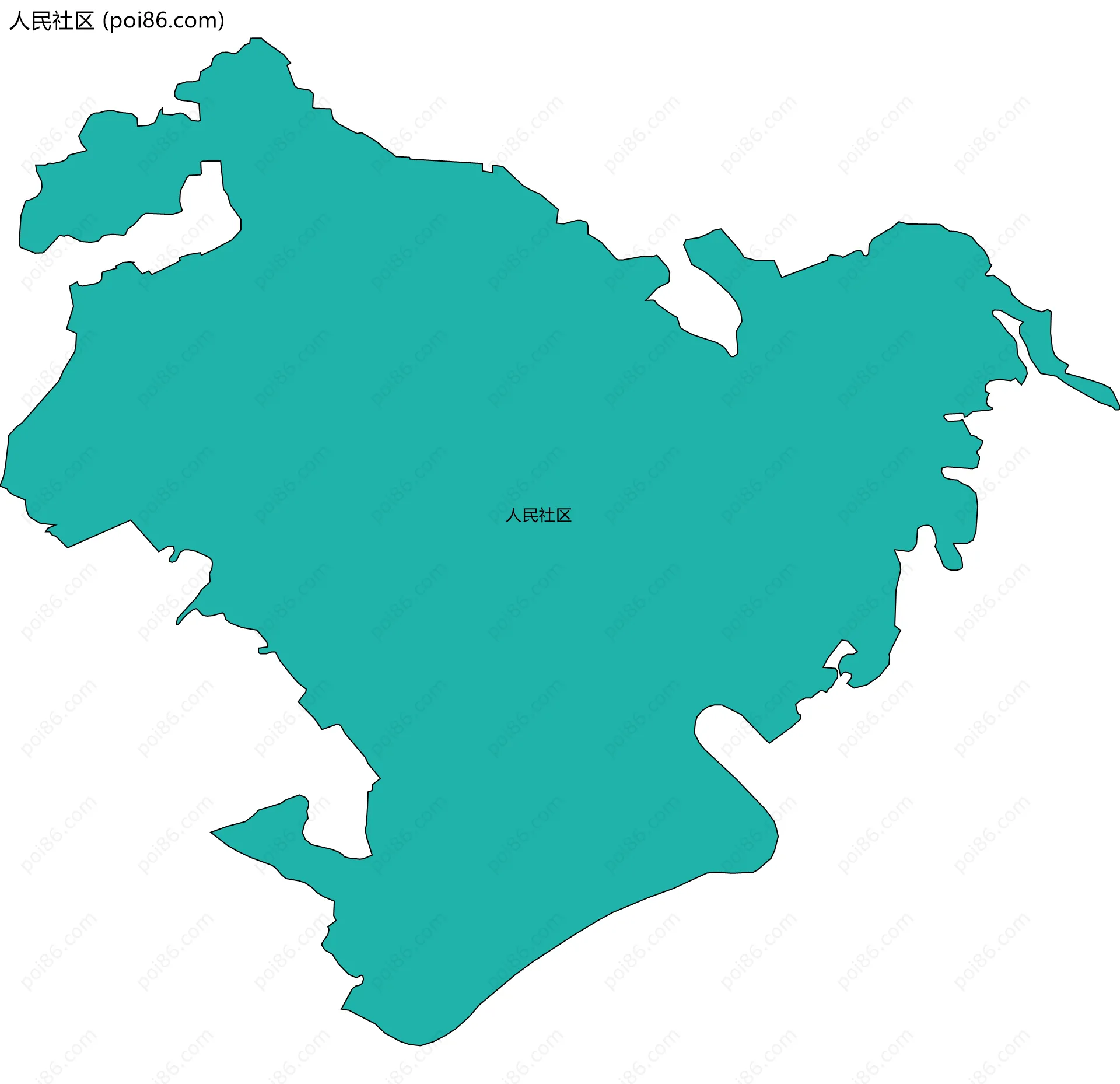 人民社区边界地图