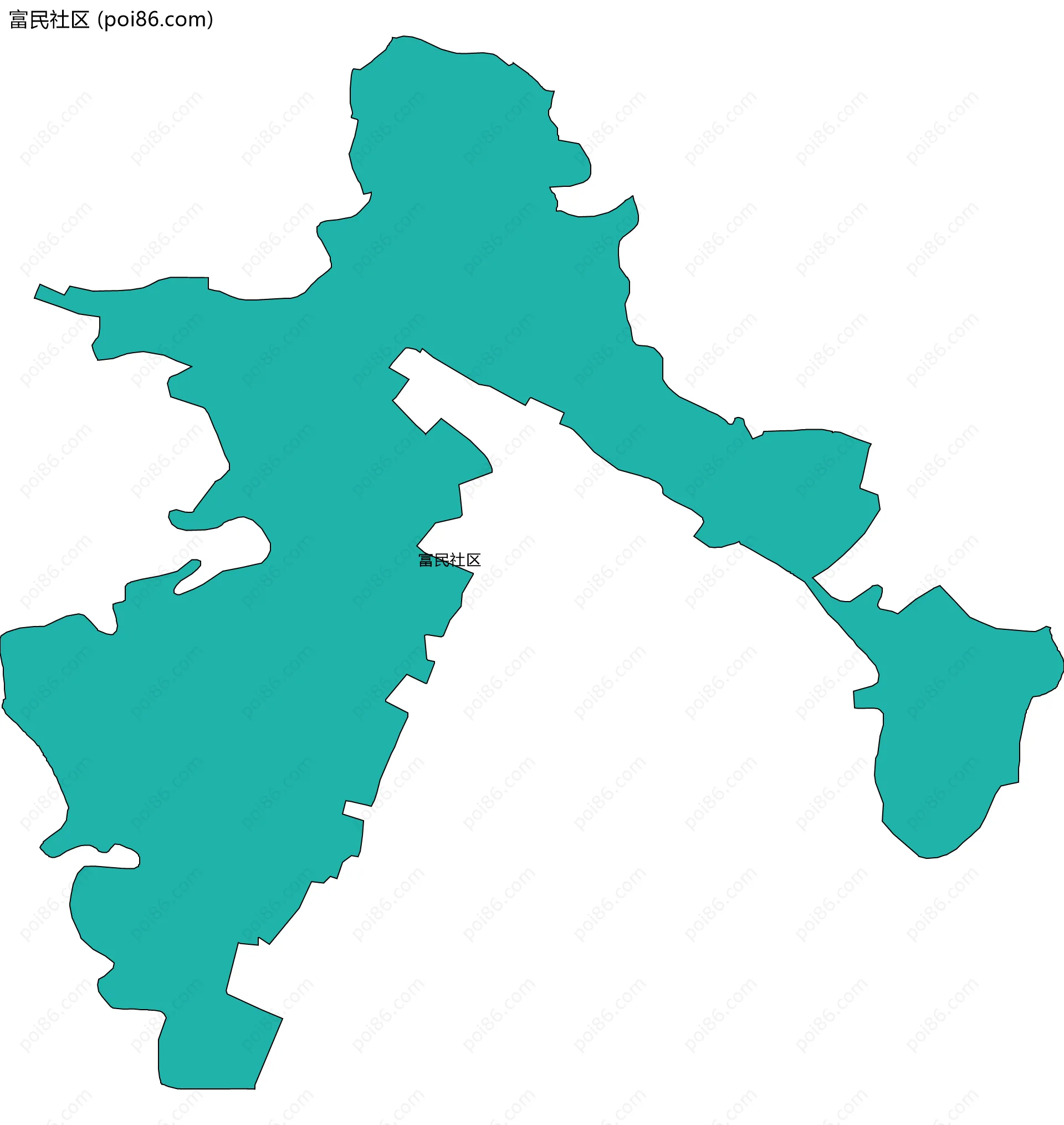 富民社区边界地图
