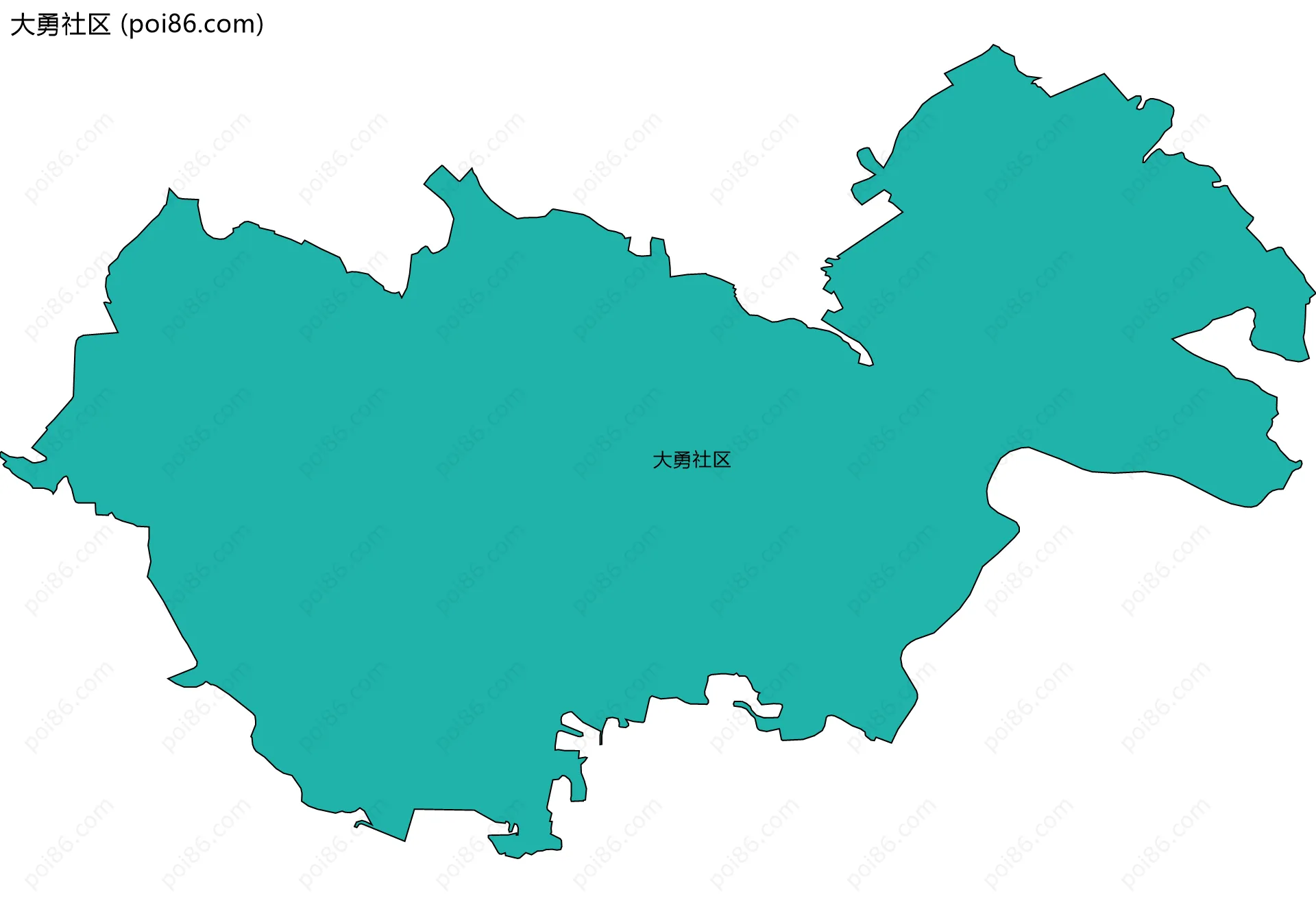 大勇社区边界地图