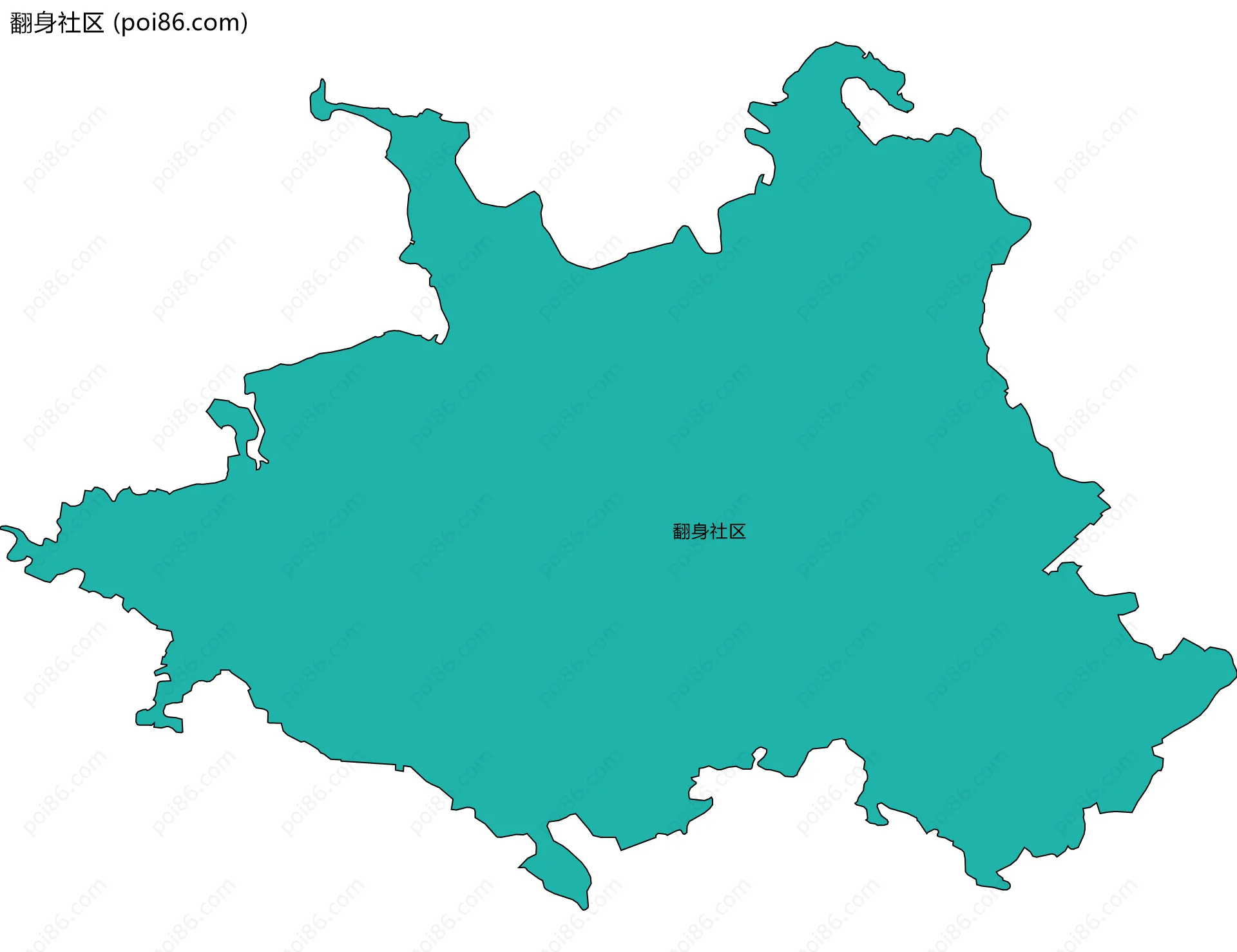 翻身社区边界地图
