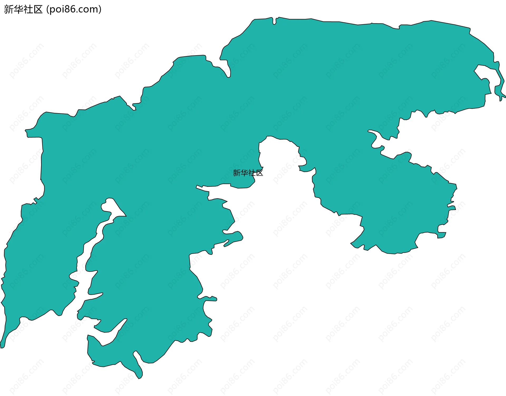 新华社区边界地图