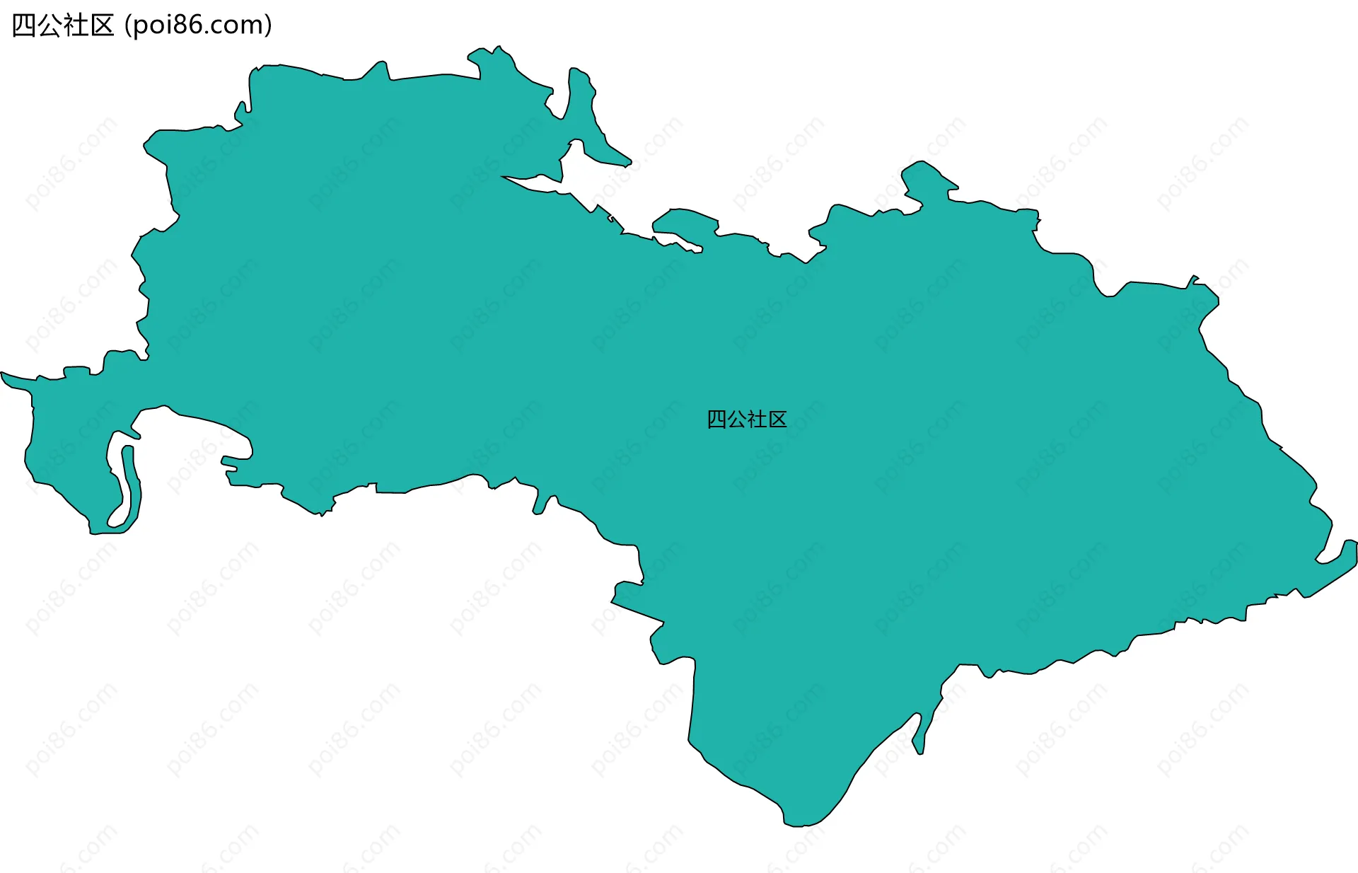 四公社区边界地图
