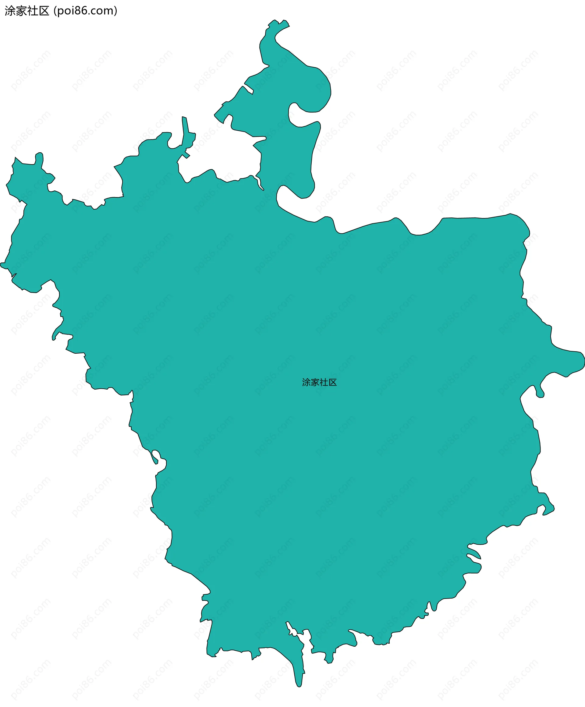 涂家社区边界地图