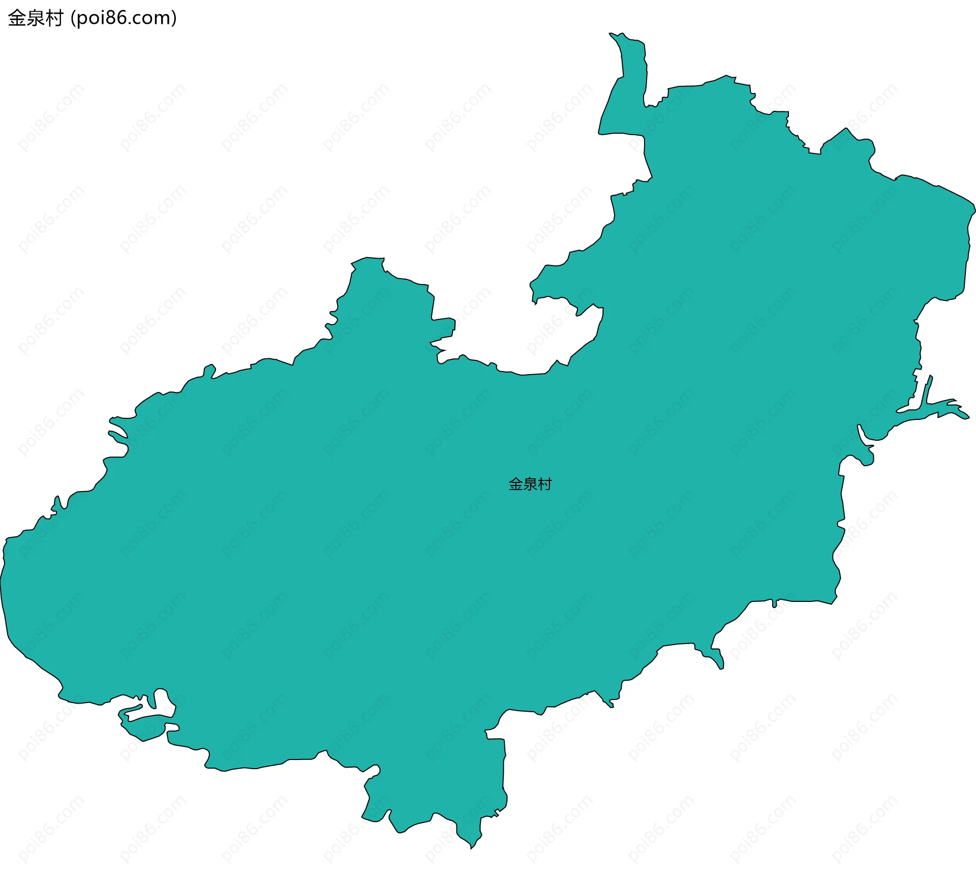 金泉村边界地图