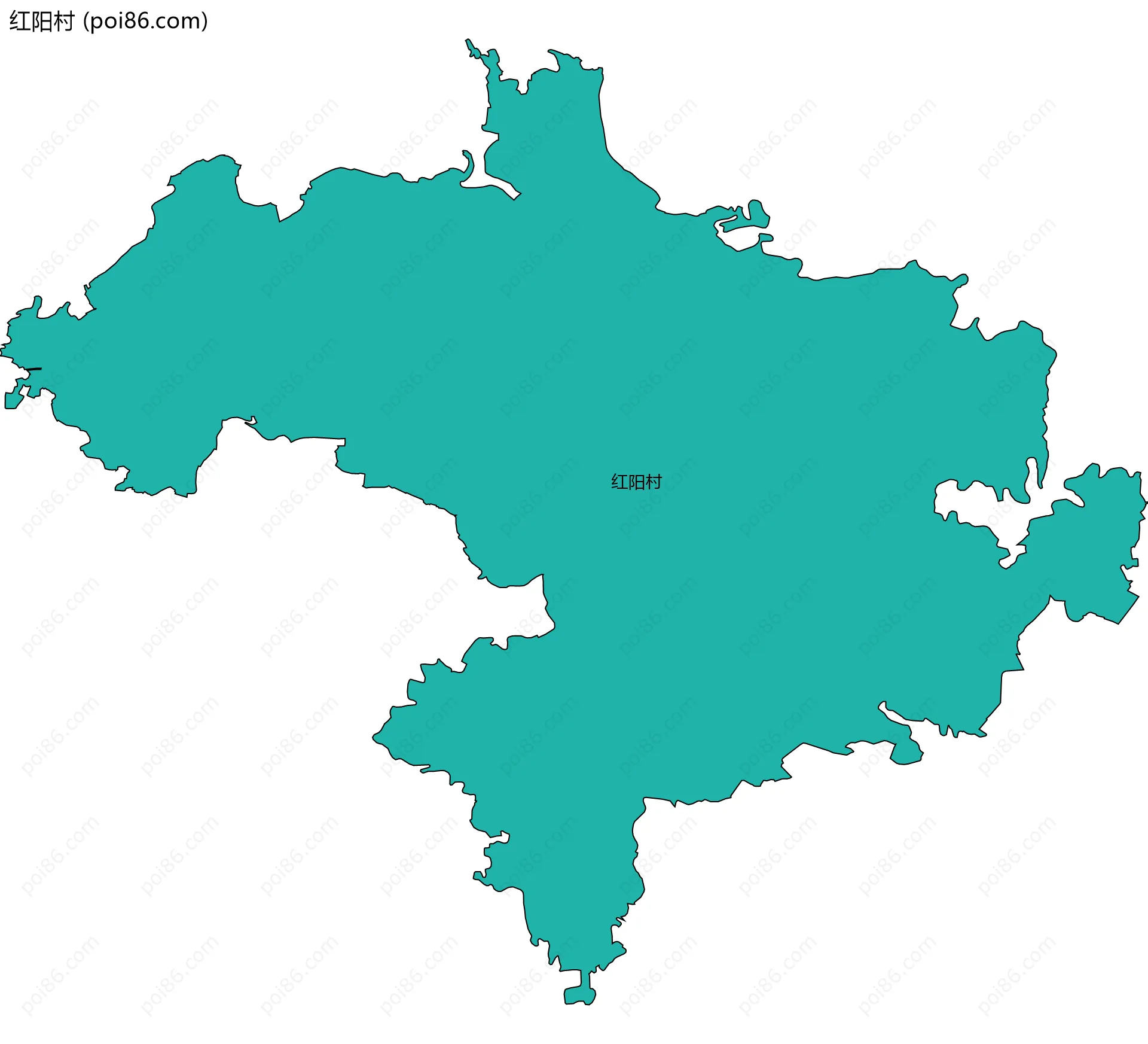 红阳村边界地图
