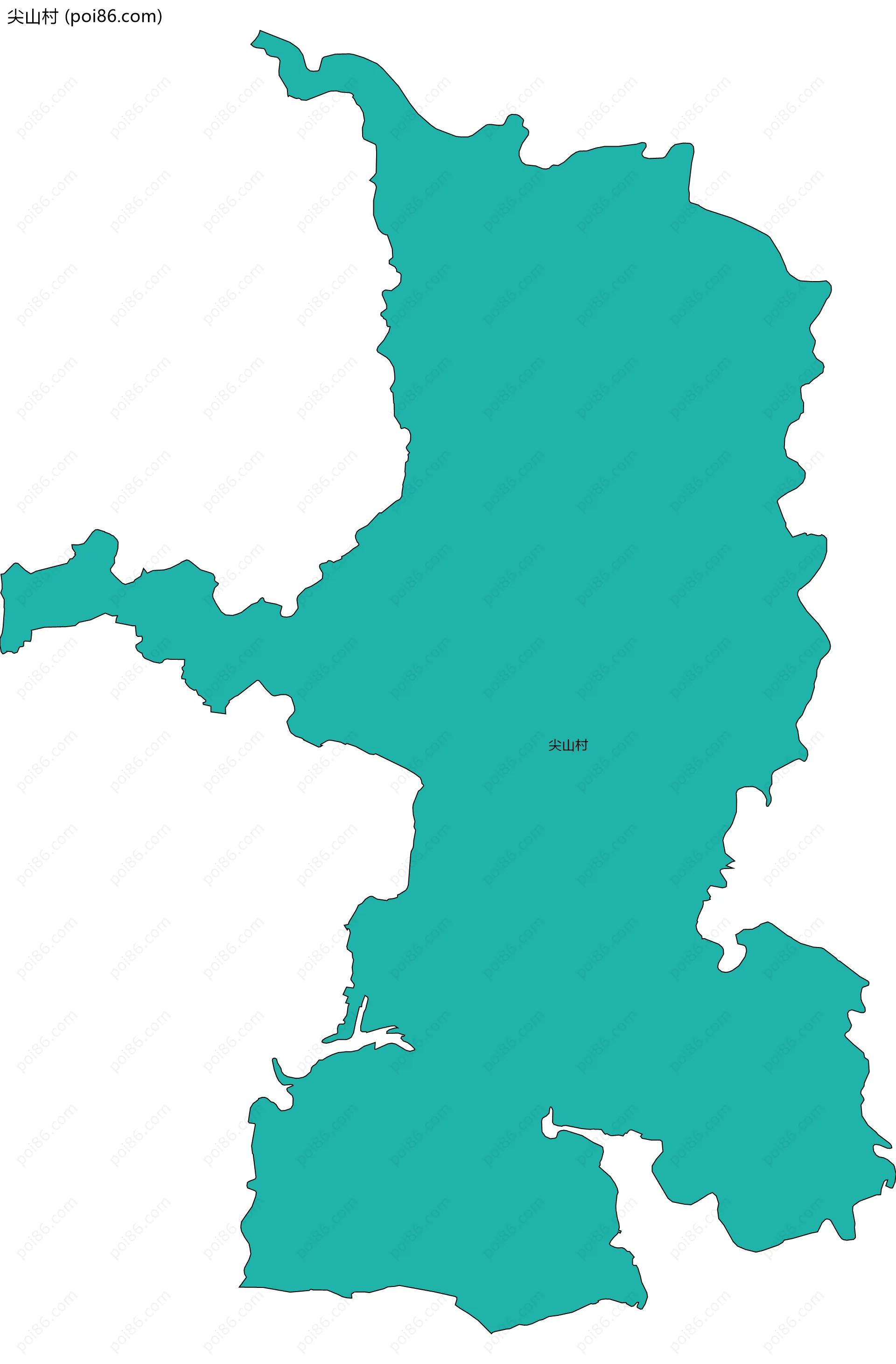 尖山村边界地图