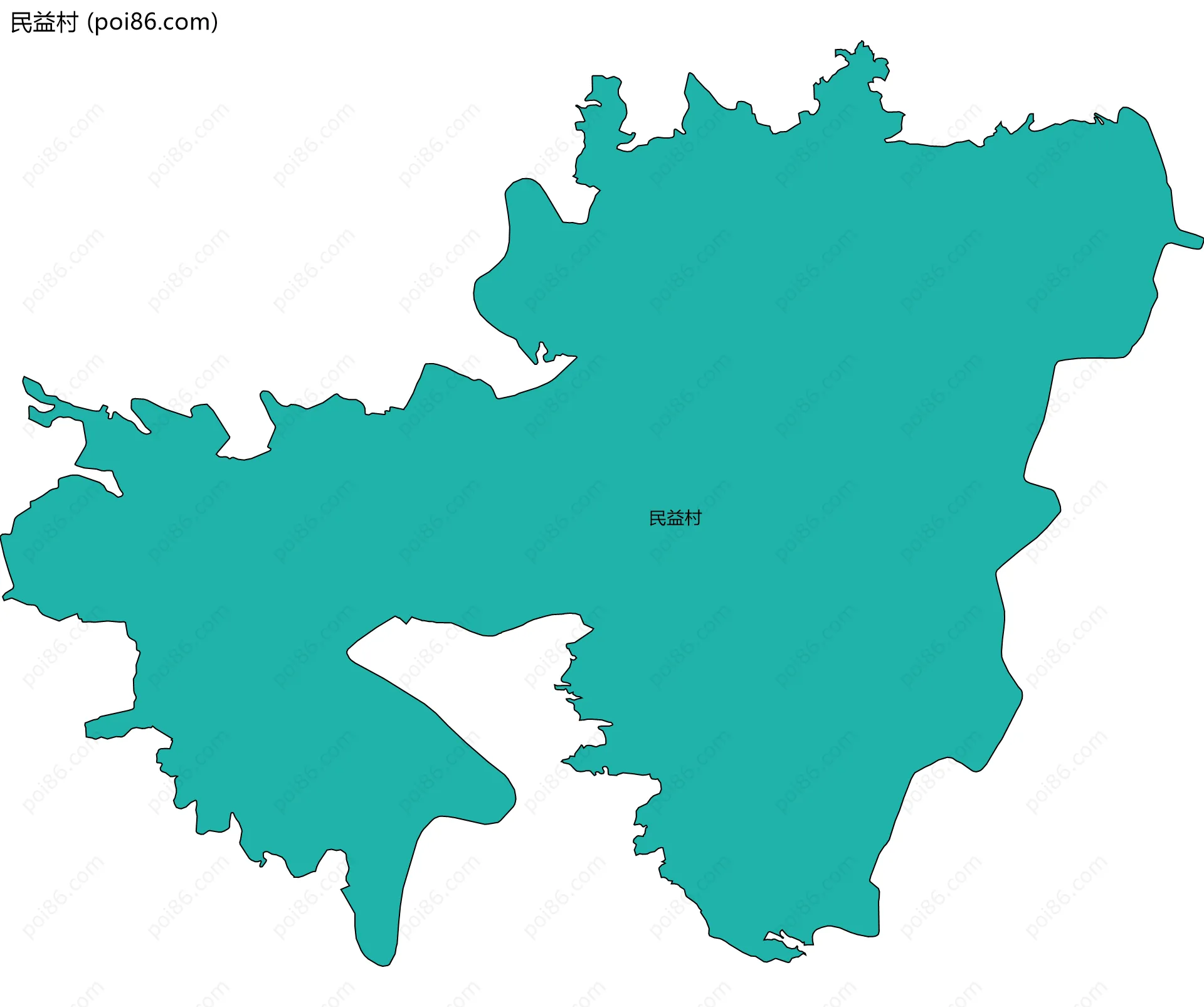 民益村边界地图