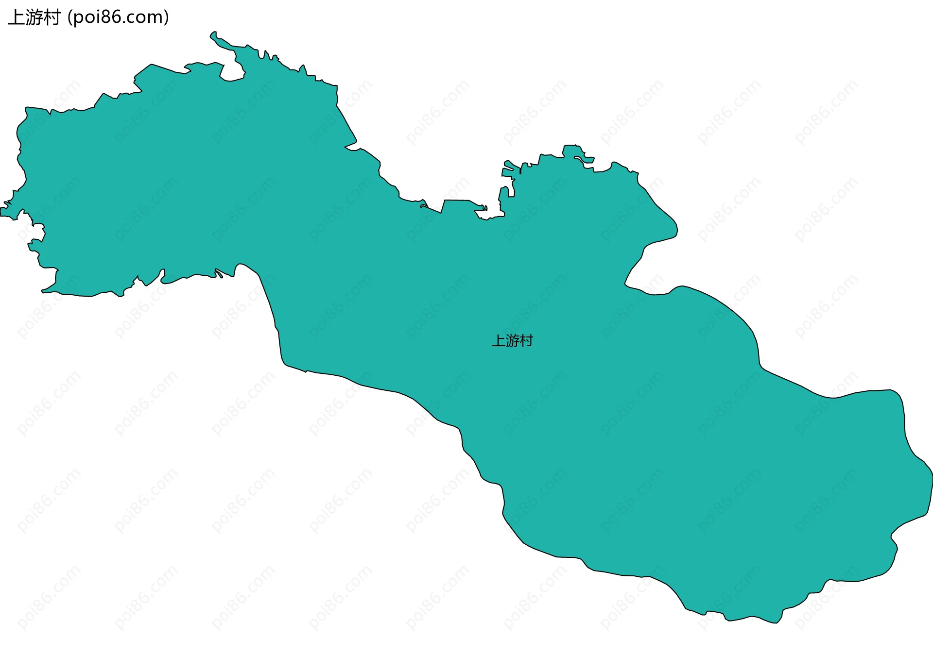 上游村边界地图