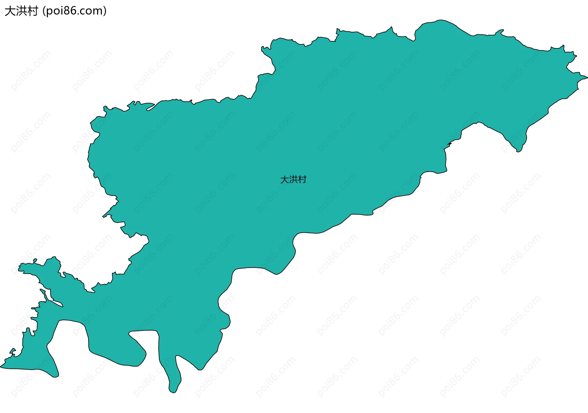 大洪村边界地图