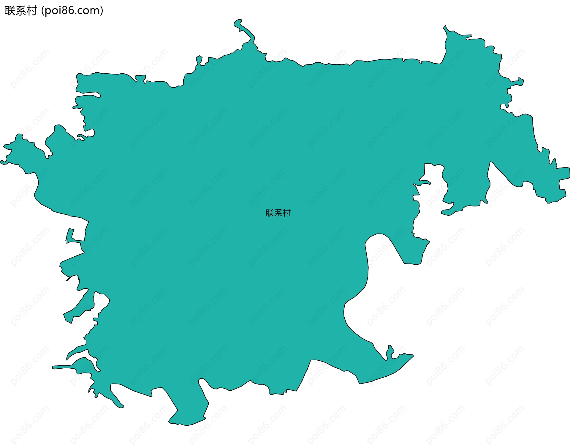 联系村边界地图