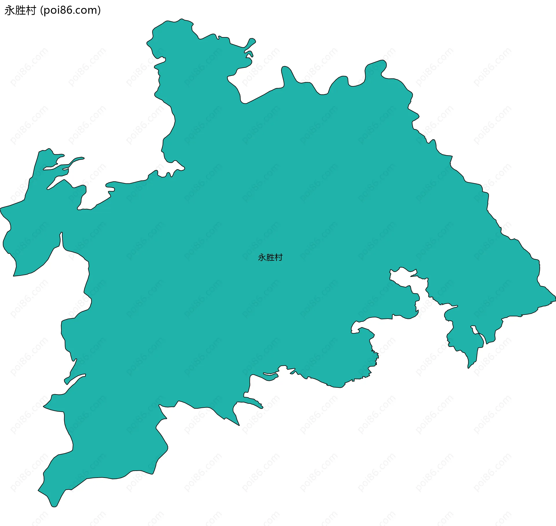 永胜村边界地图