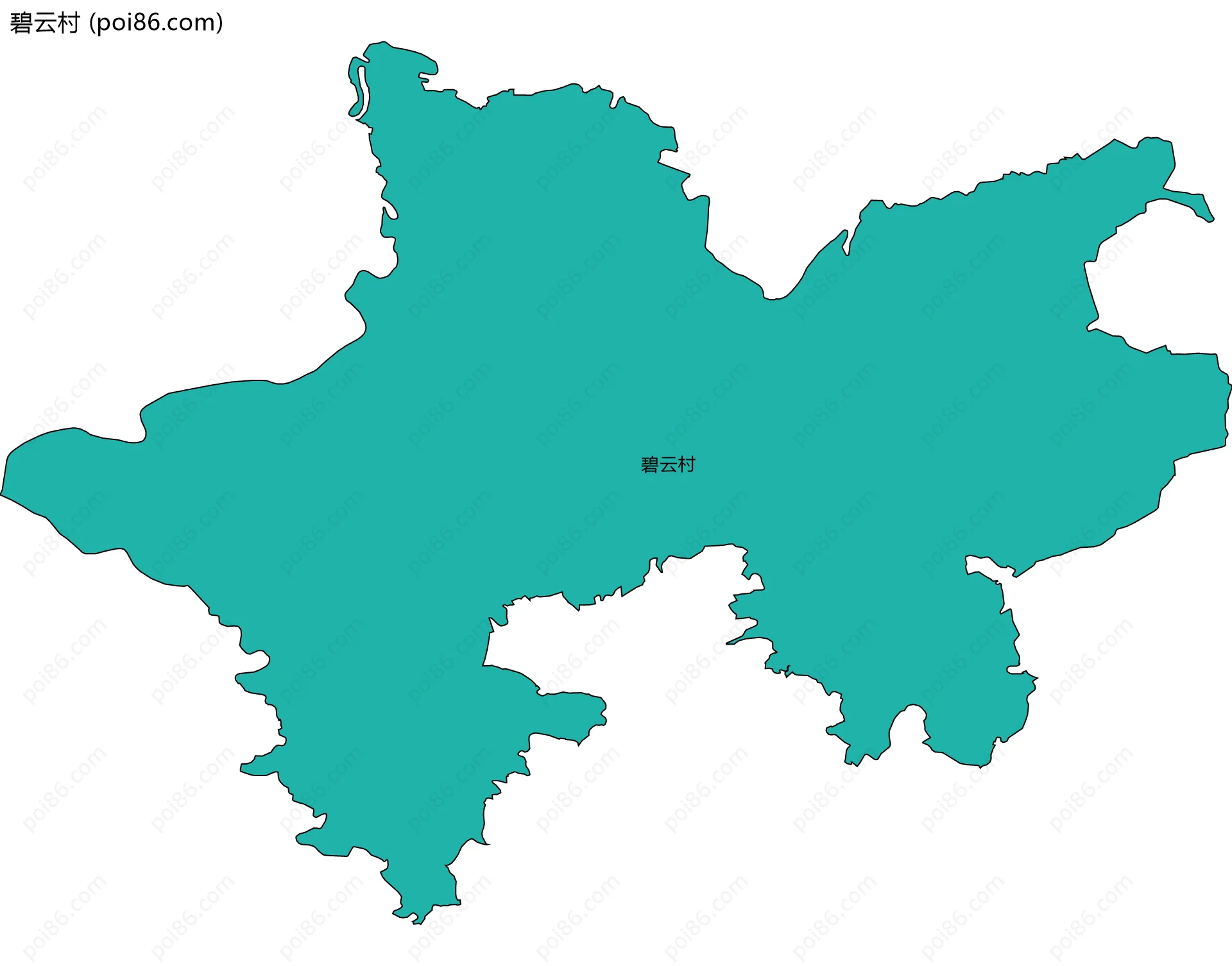 碧云村边界地图