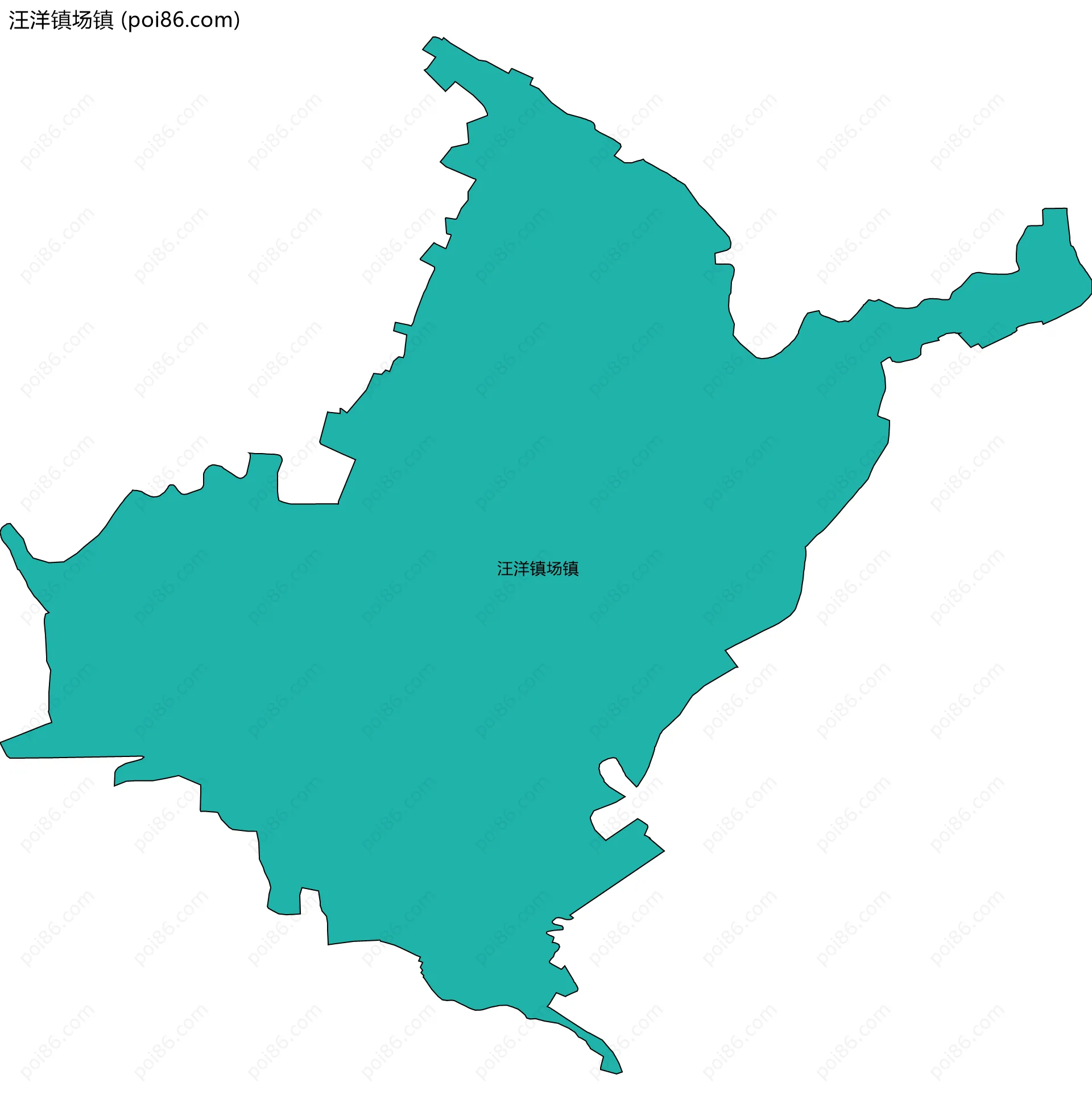 汪洋镇场镇边界地图