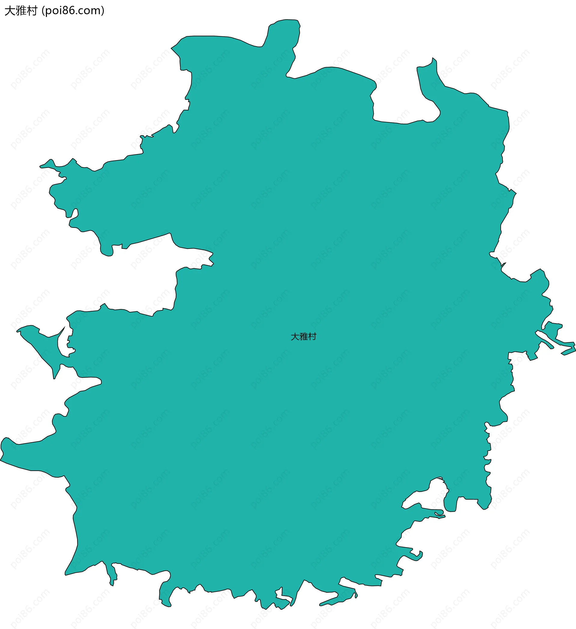 大雅村边界地图