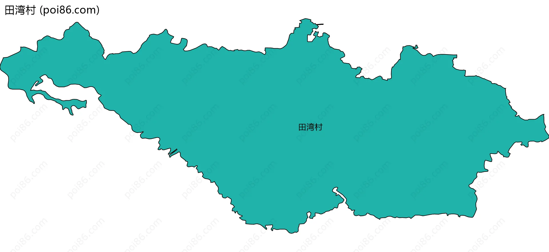 田湾村边界地图