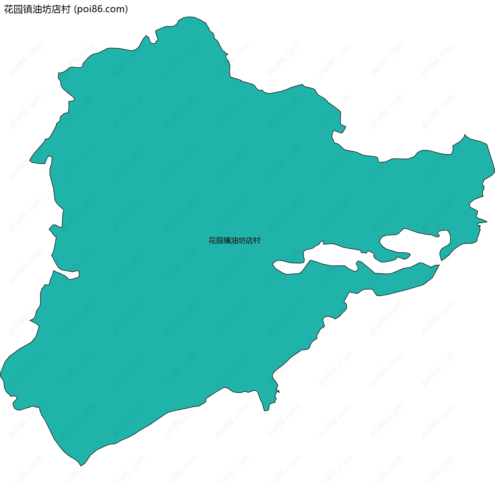 花园镇油坊店村边界地图