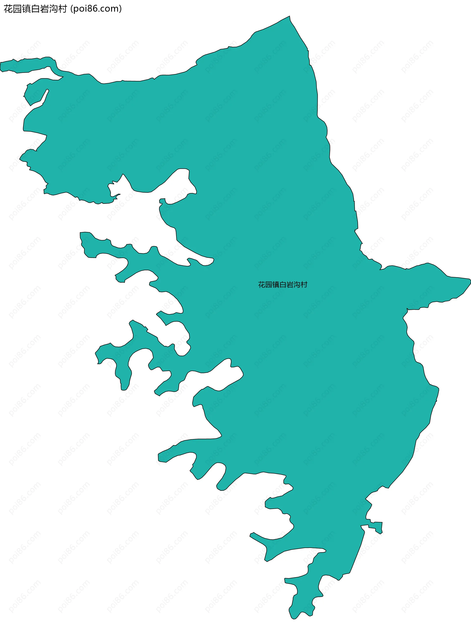 花园镇白岩沟村边界地图