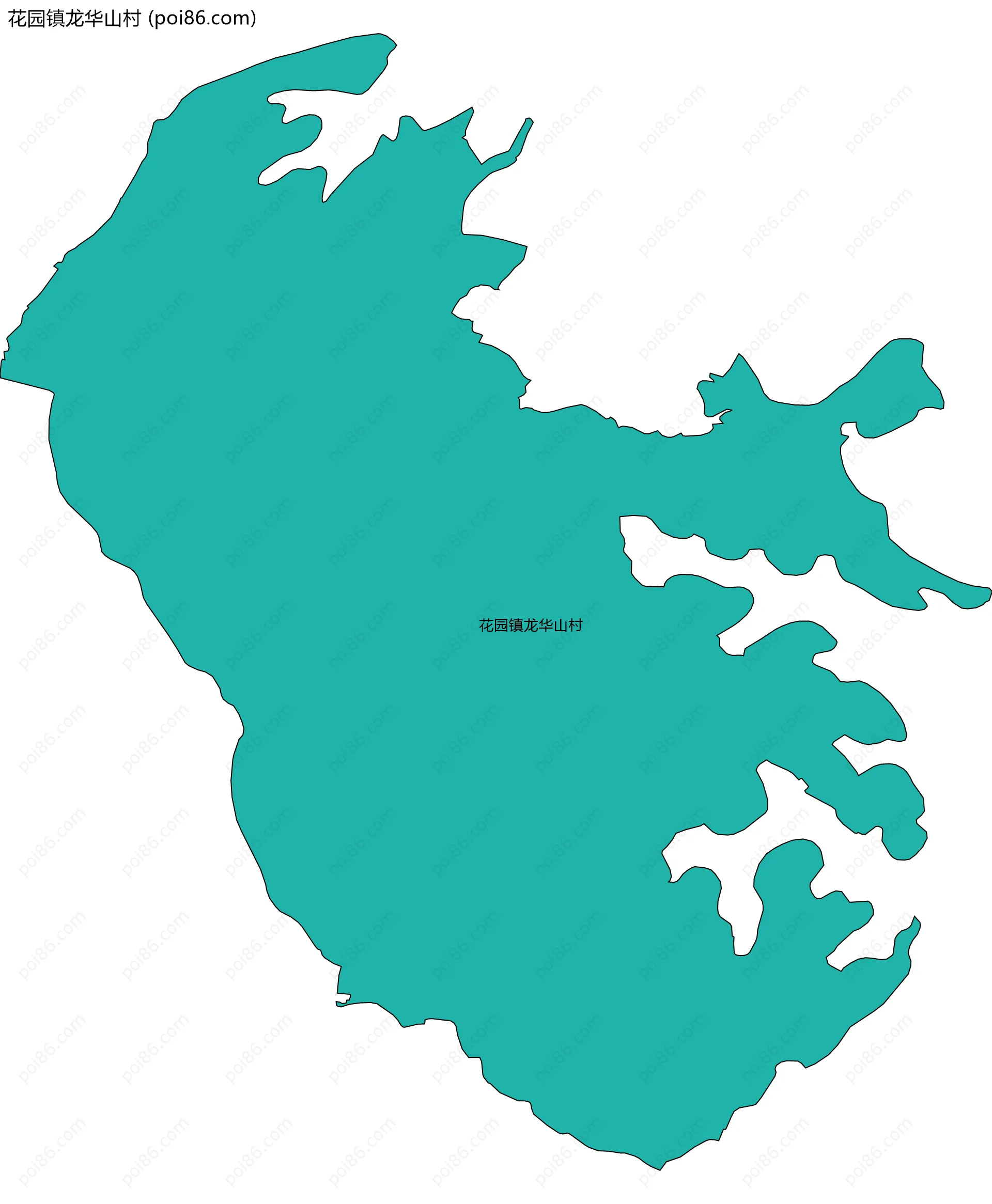 花园镇龙华山村边界地图