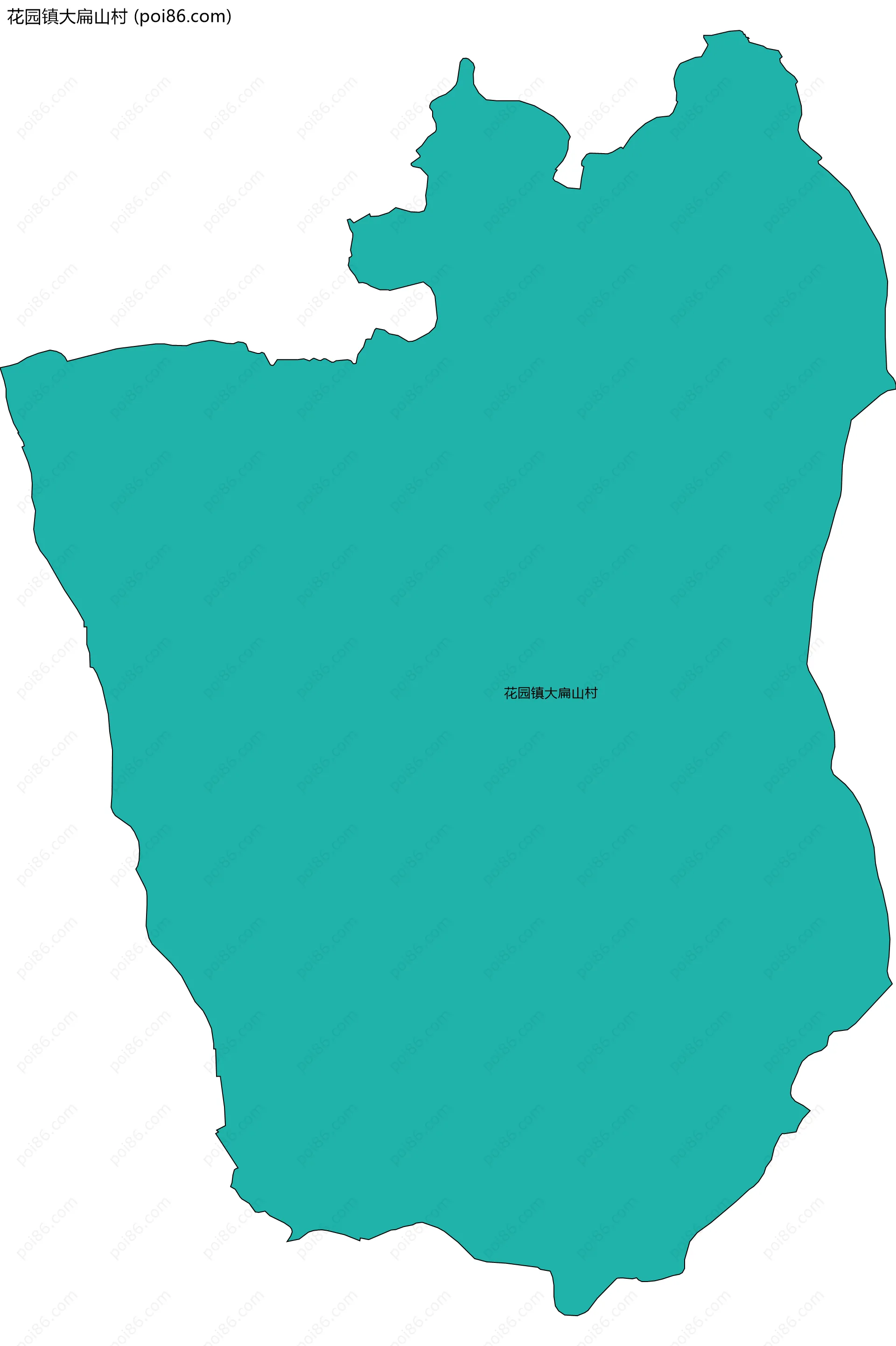 花园镇大扁山村边界地图