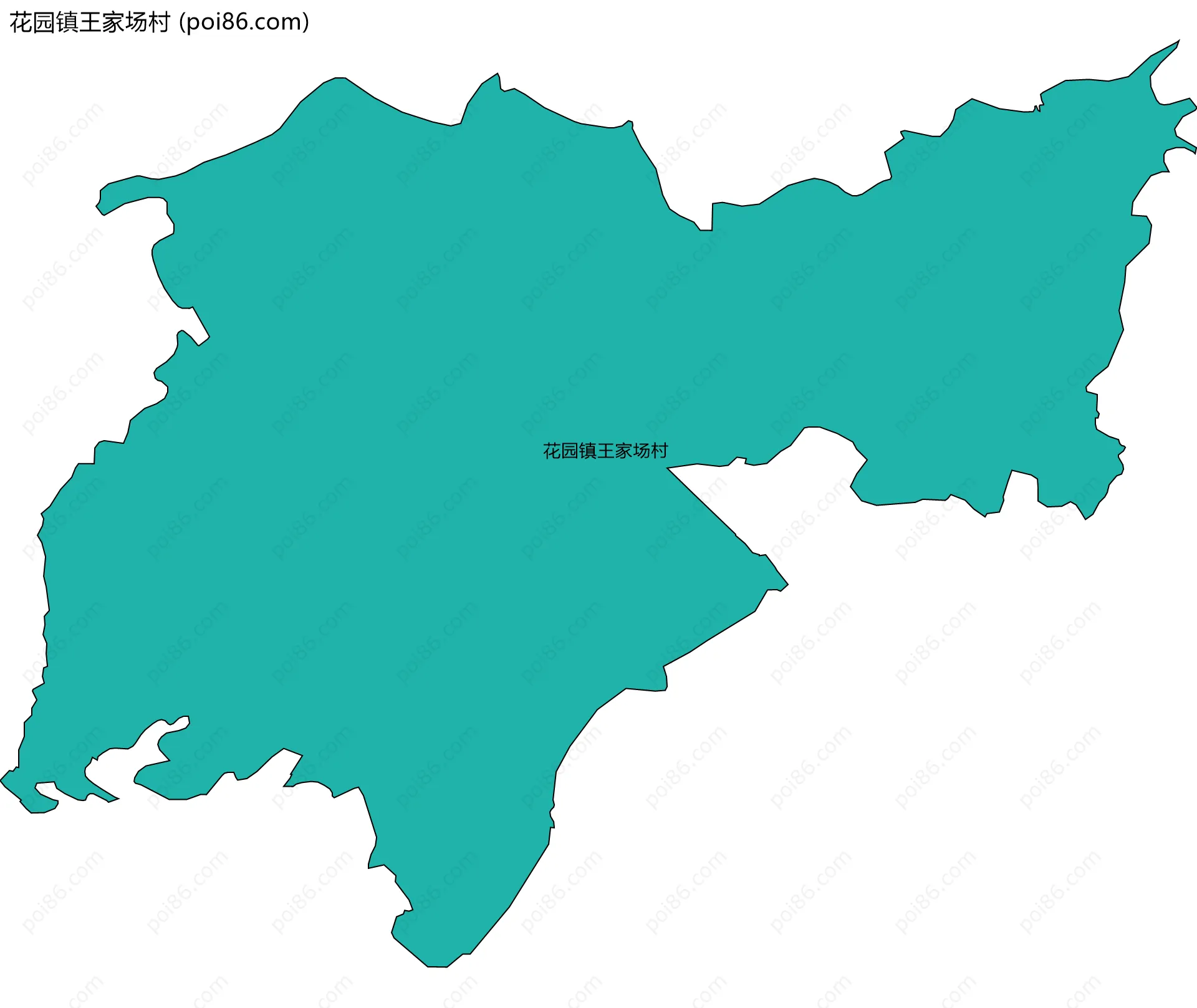 花园镇王家场村边界地图