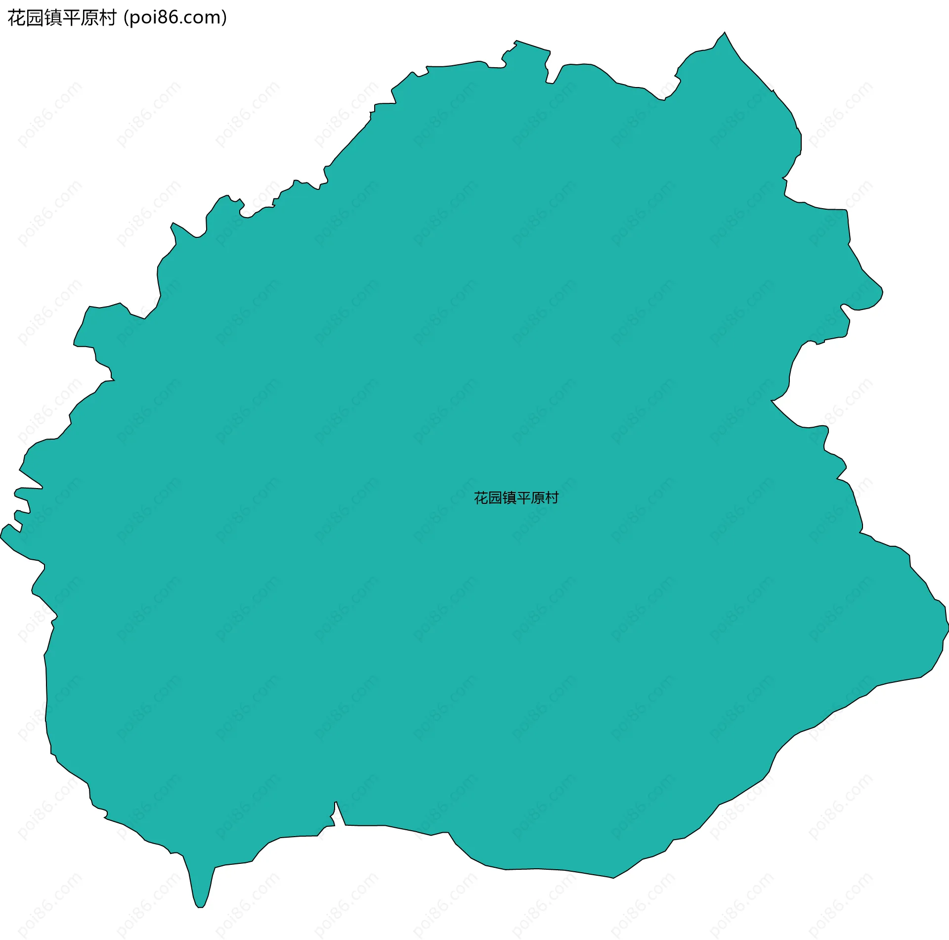 花园镇平原村边界地图