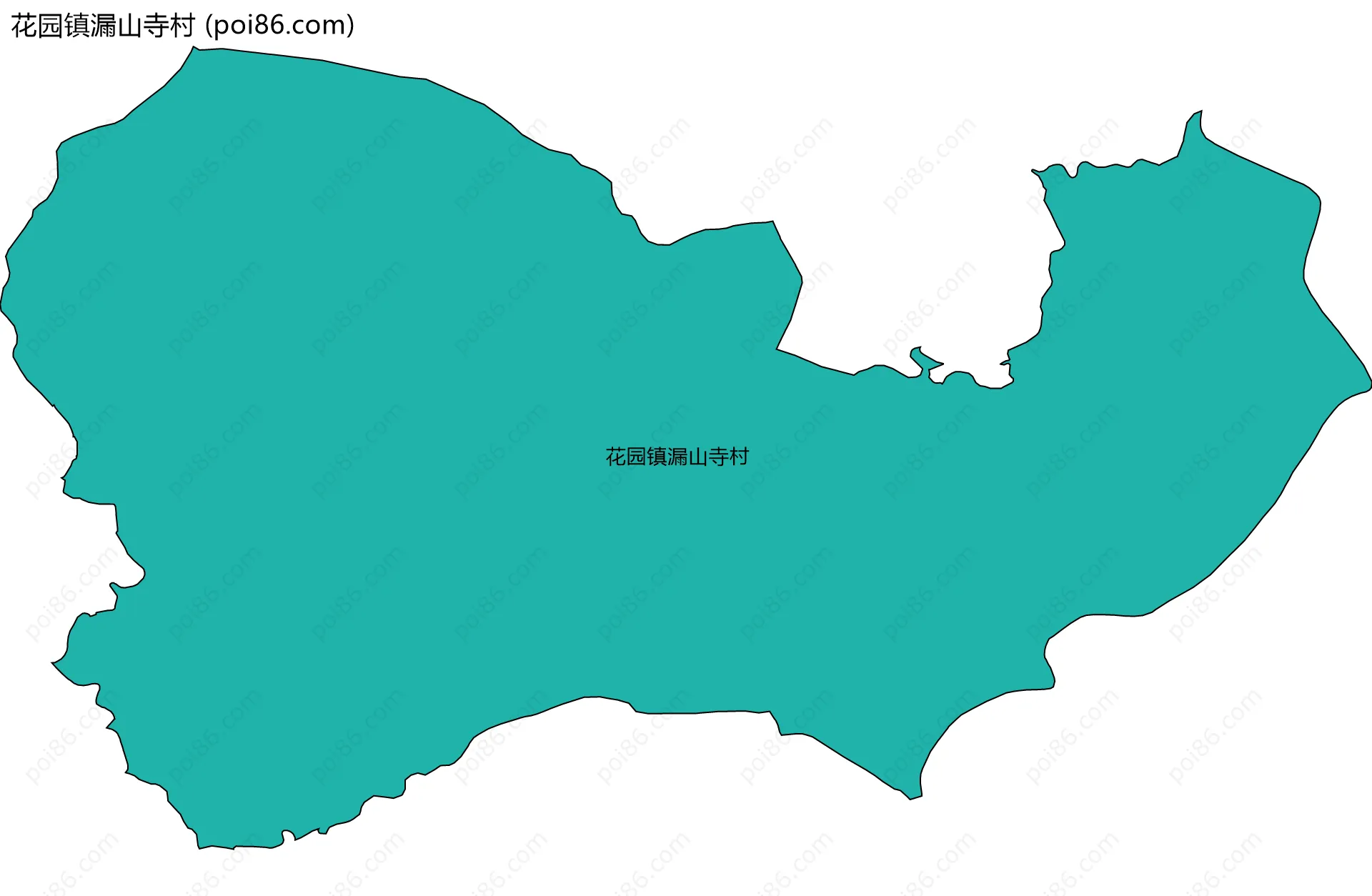 花园镇漏山寺村边界地图