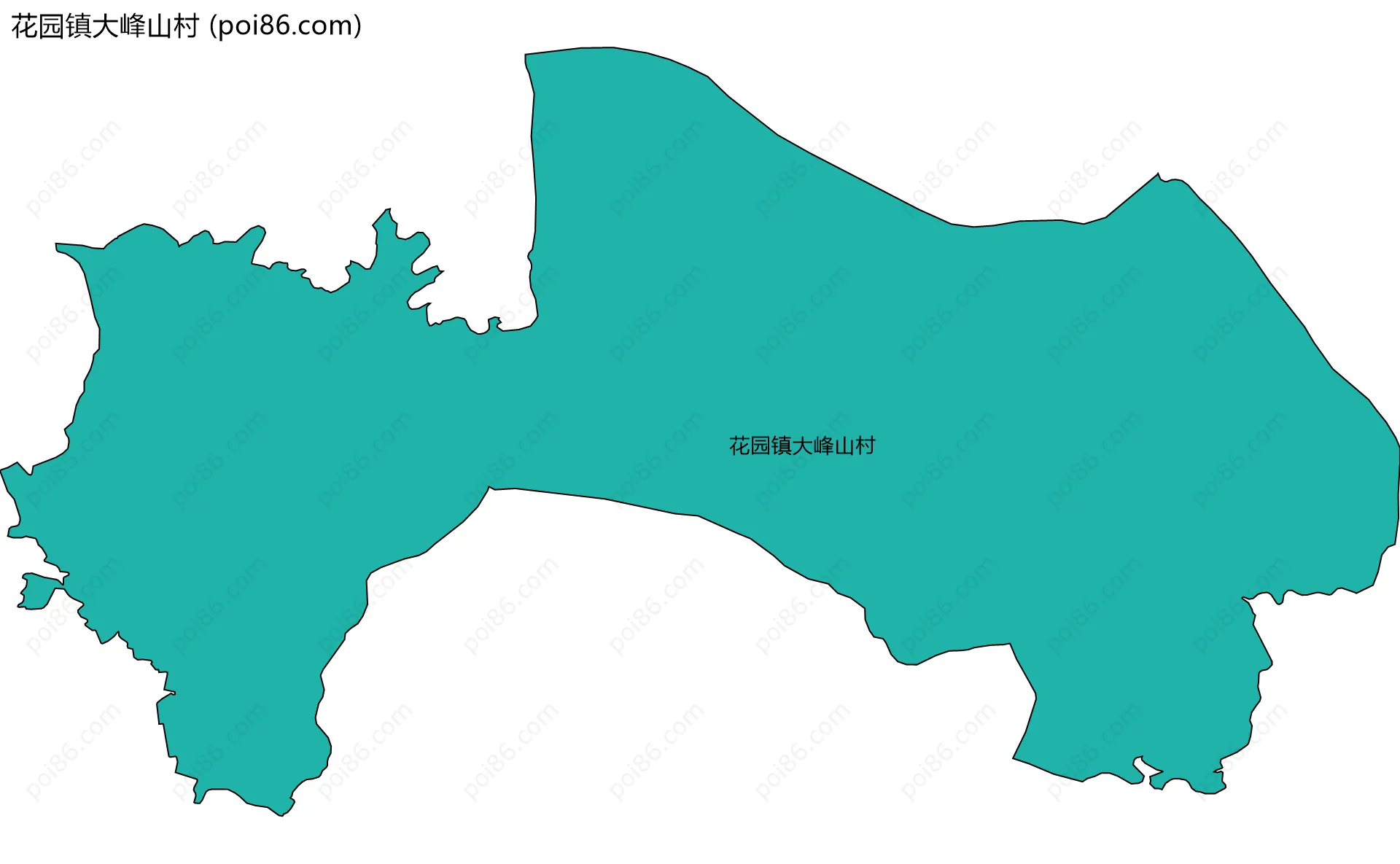 花园镇大峰山村边界地图